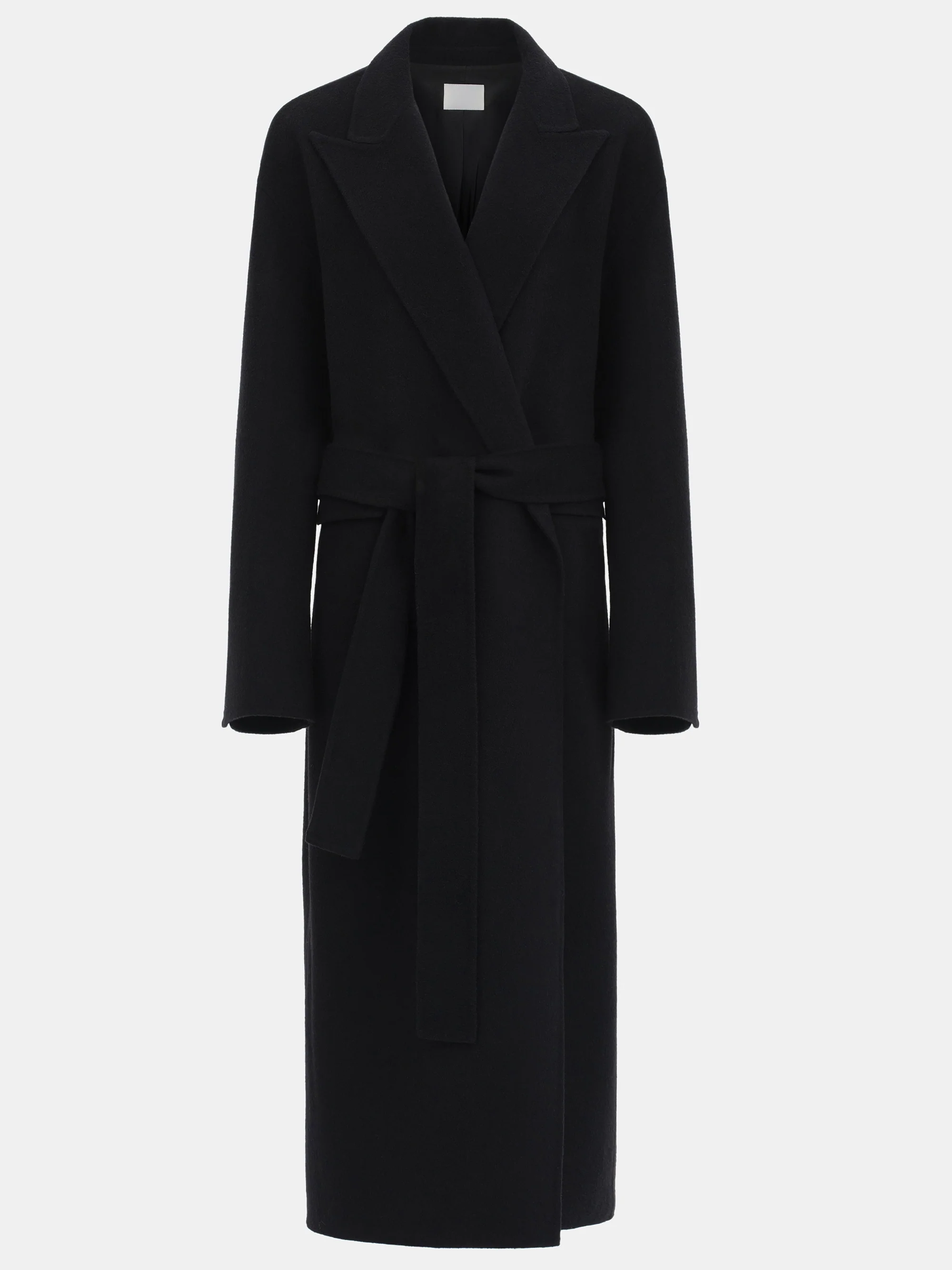 100% Wool Shawl-Collar Coat, Black - Image 4