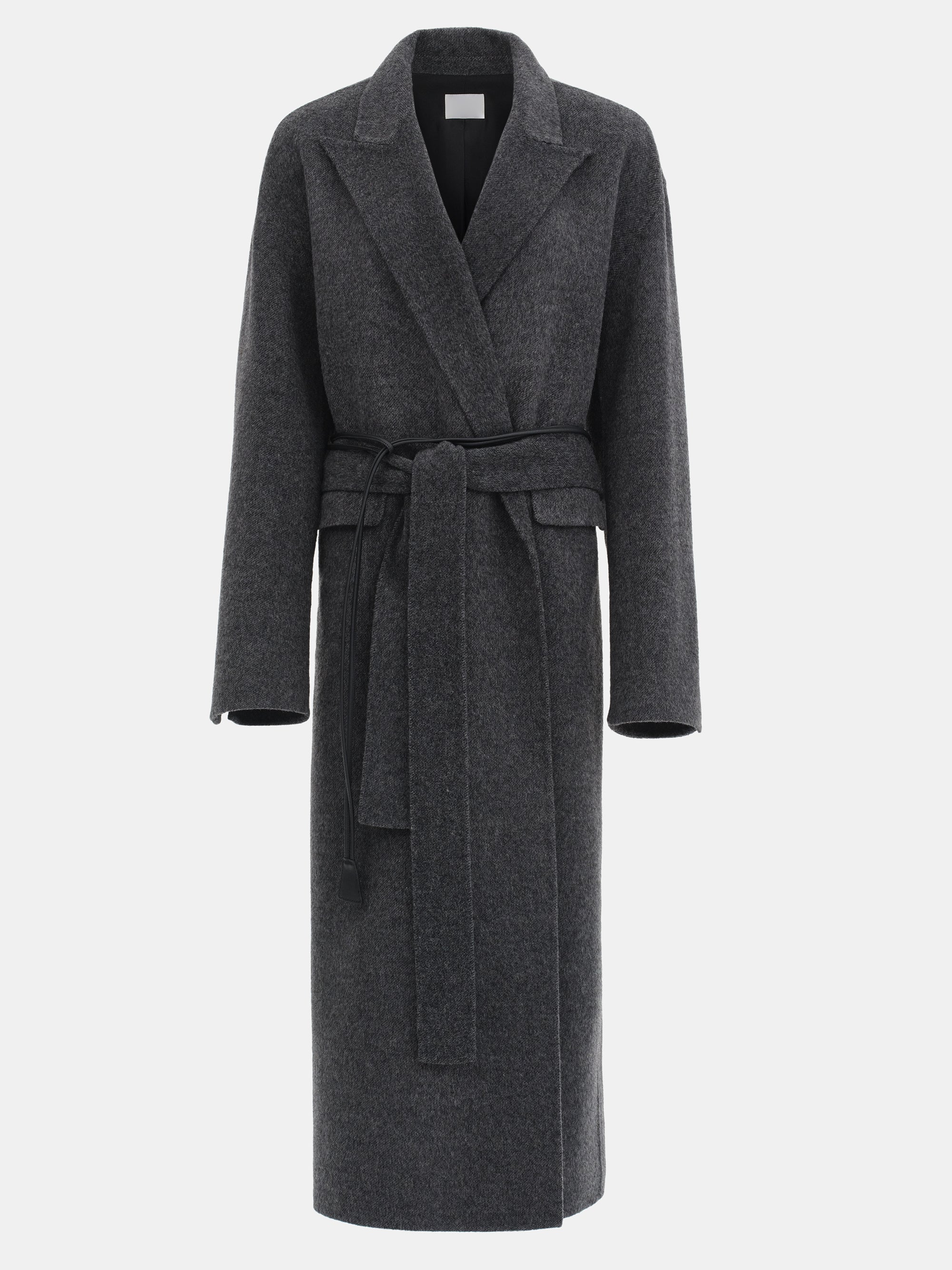 100% Wool Shawl-Collar Coat, Charcoal - Image 5
