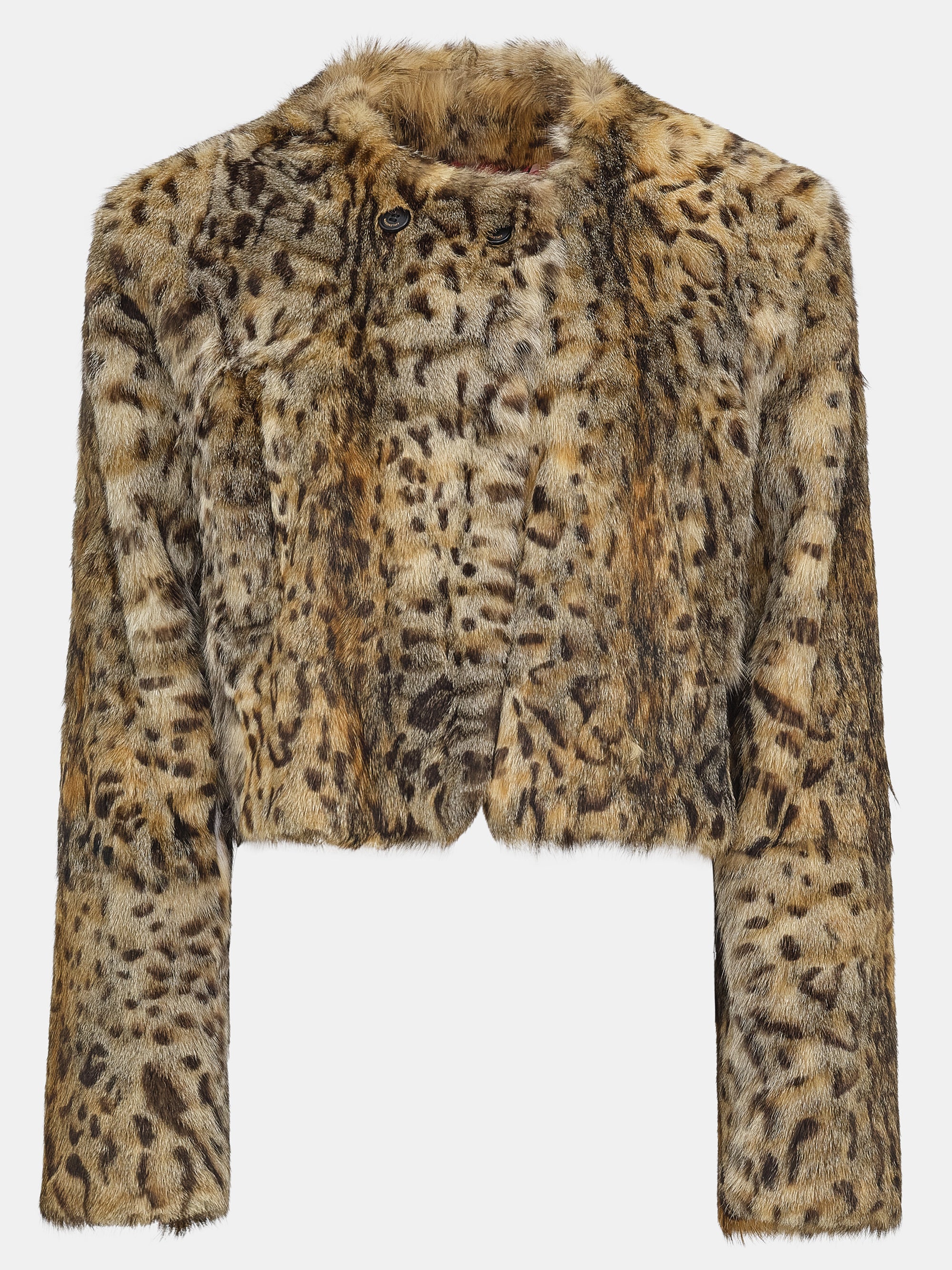 Animal Print Fur Jacket, Leopard - Image 5