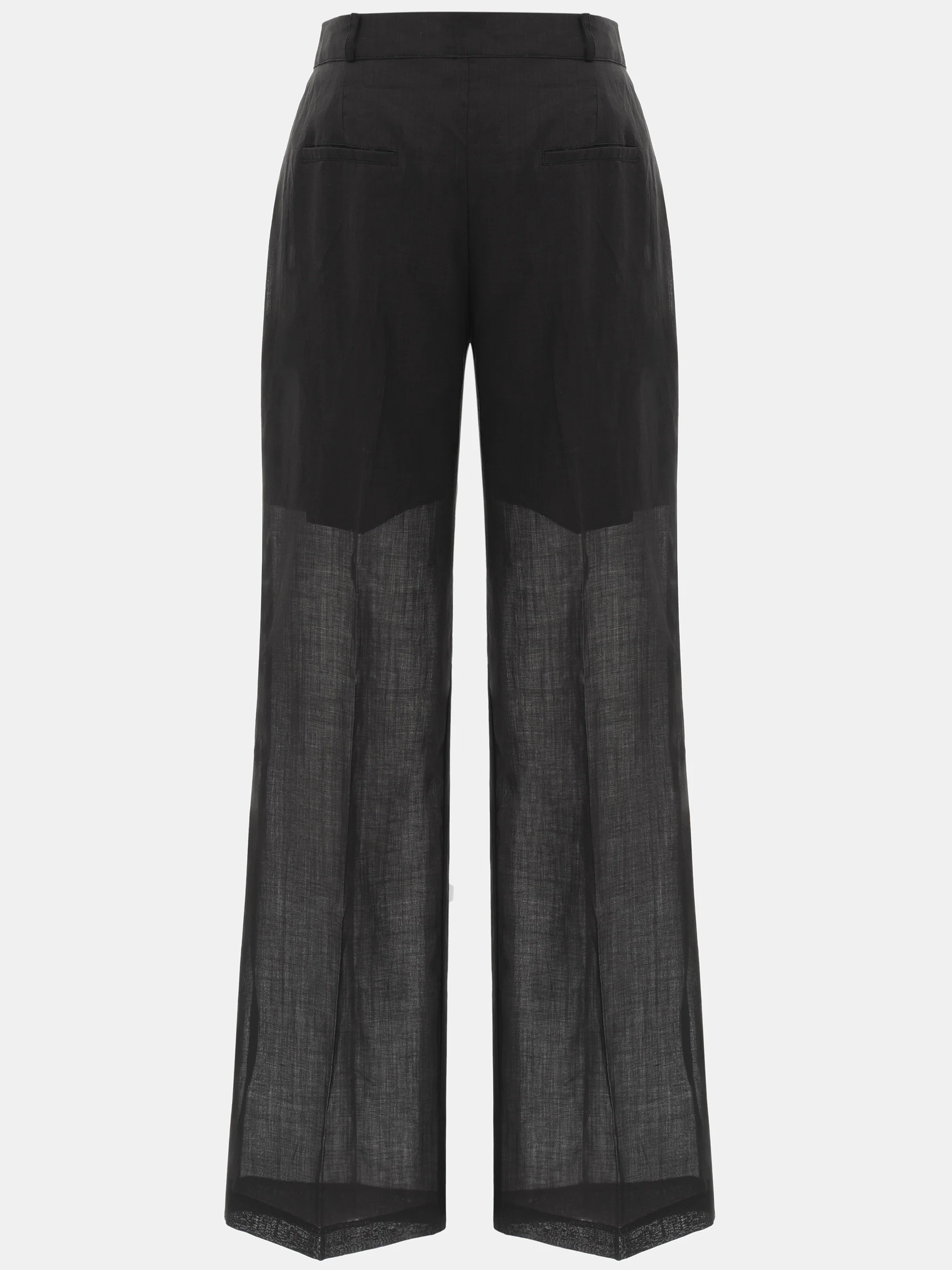 Arny Semi-Sheer Linen Pants, Black - Image 7