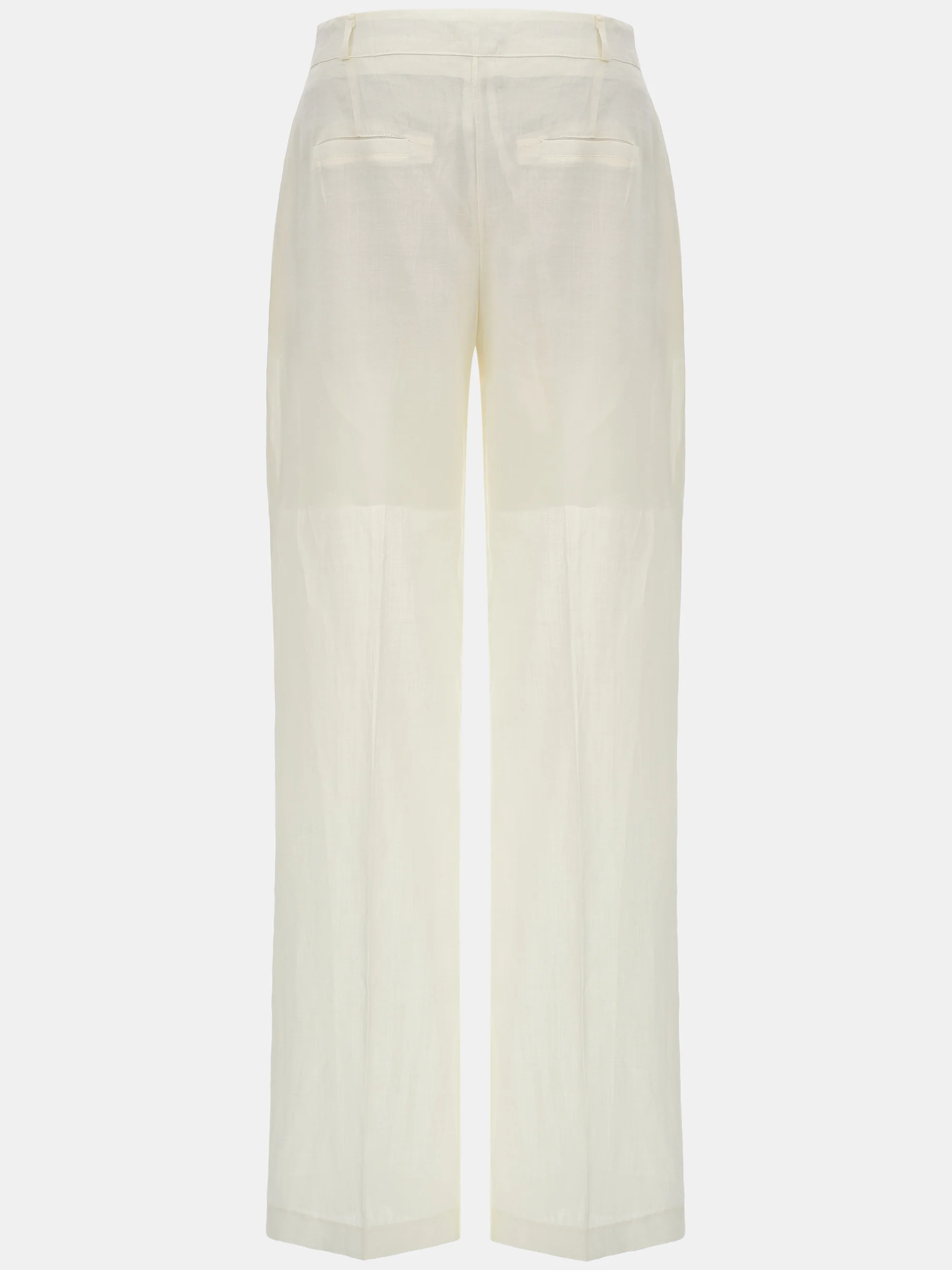Arny Semi-Sheer Linen Pants, Ivory - Image 6
