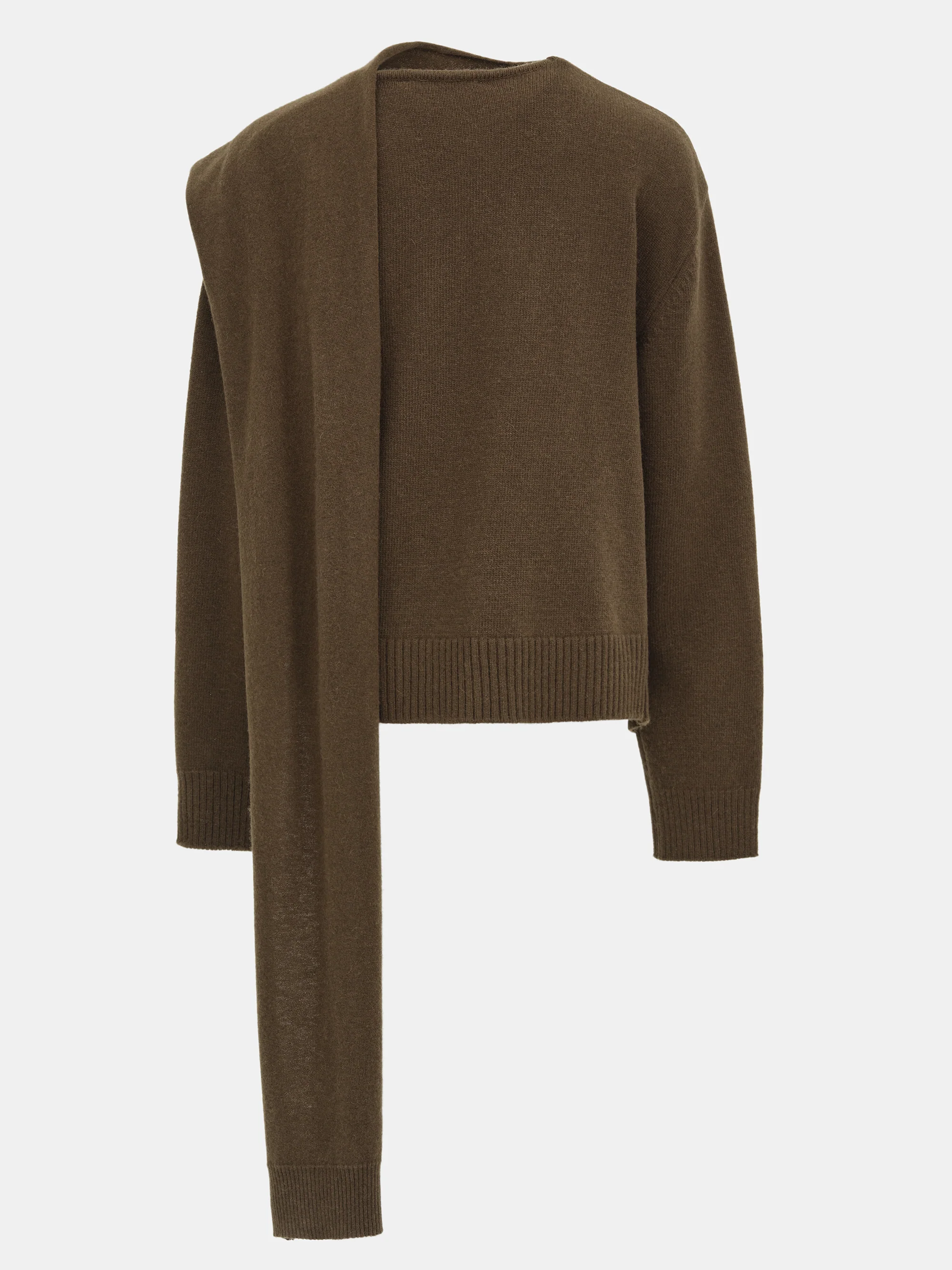 Asymmetric Collar Jumper, Brown - Image 6