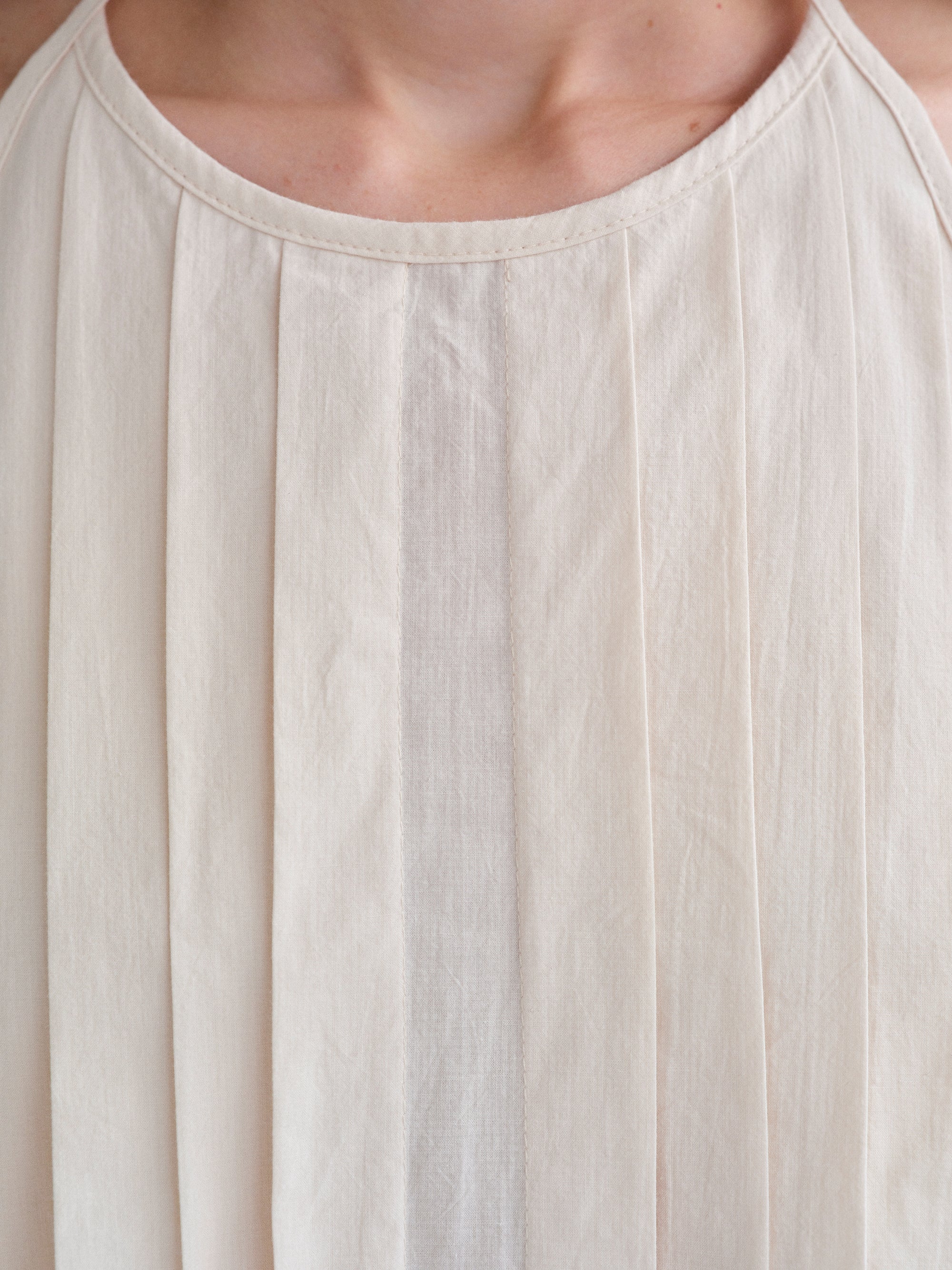Backless Pleated Top, Ivory - Image 3
