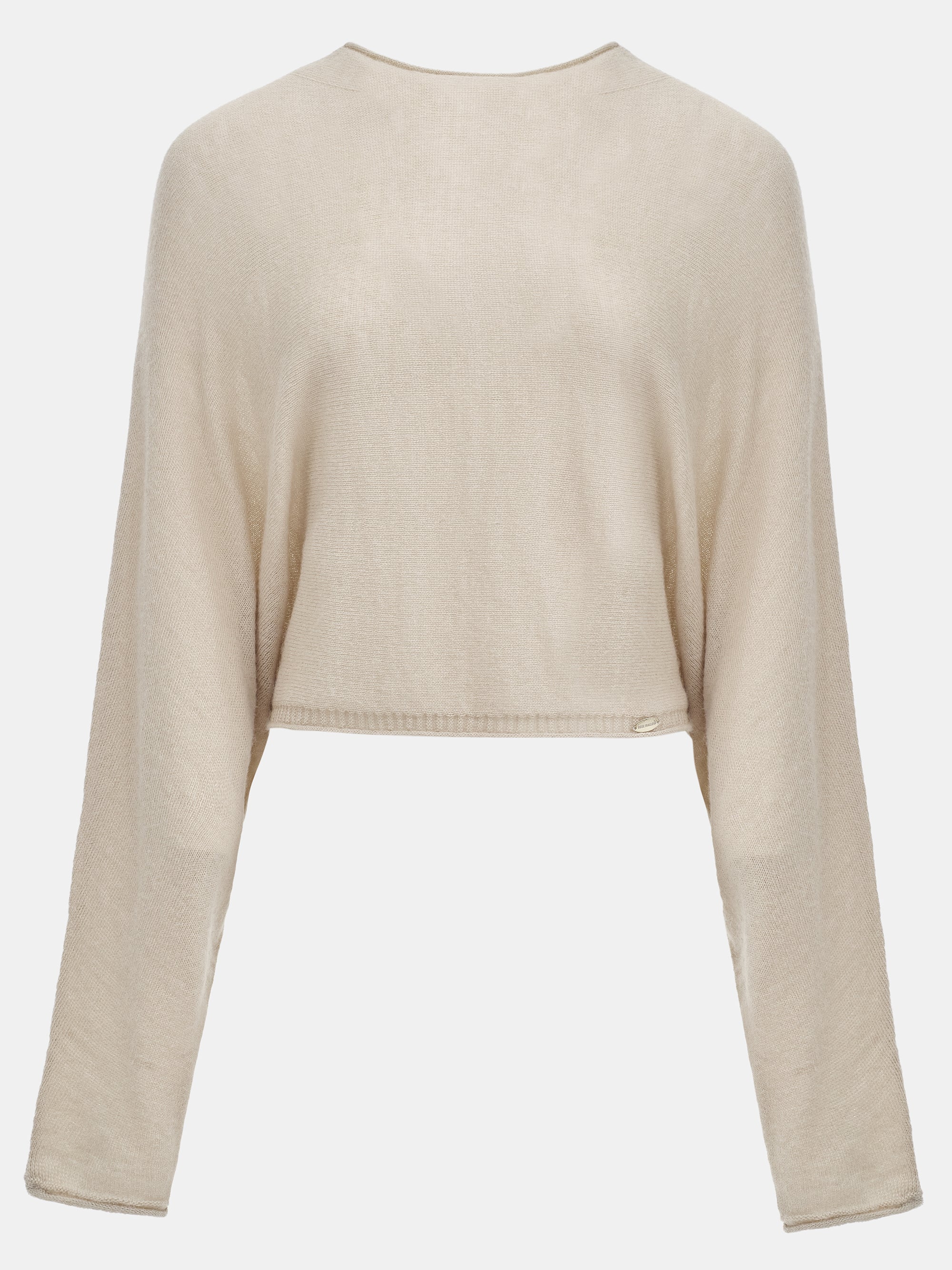 Batwing-Sleeve Knit Top, Nude - Image 6