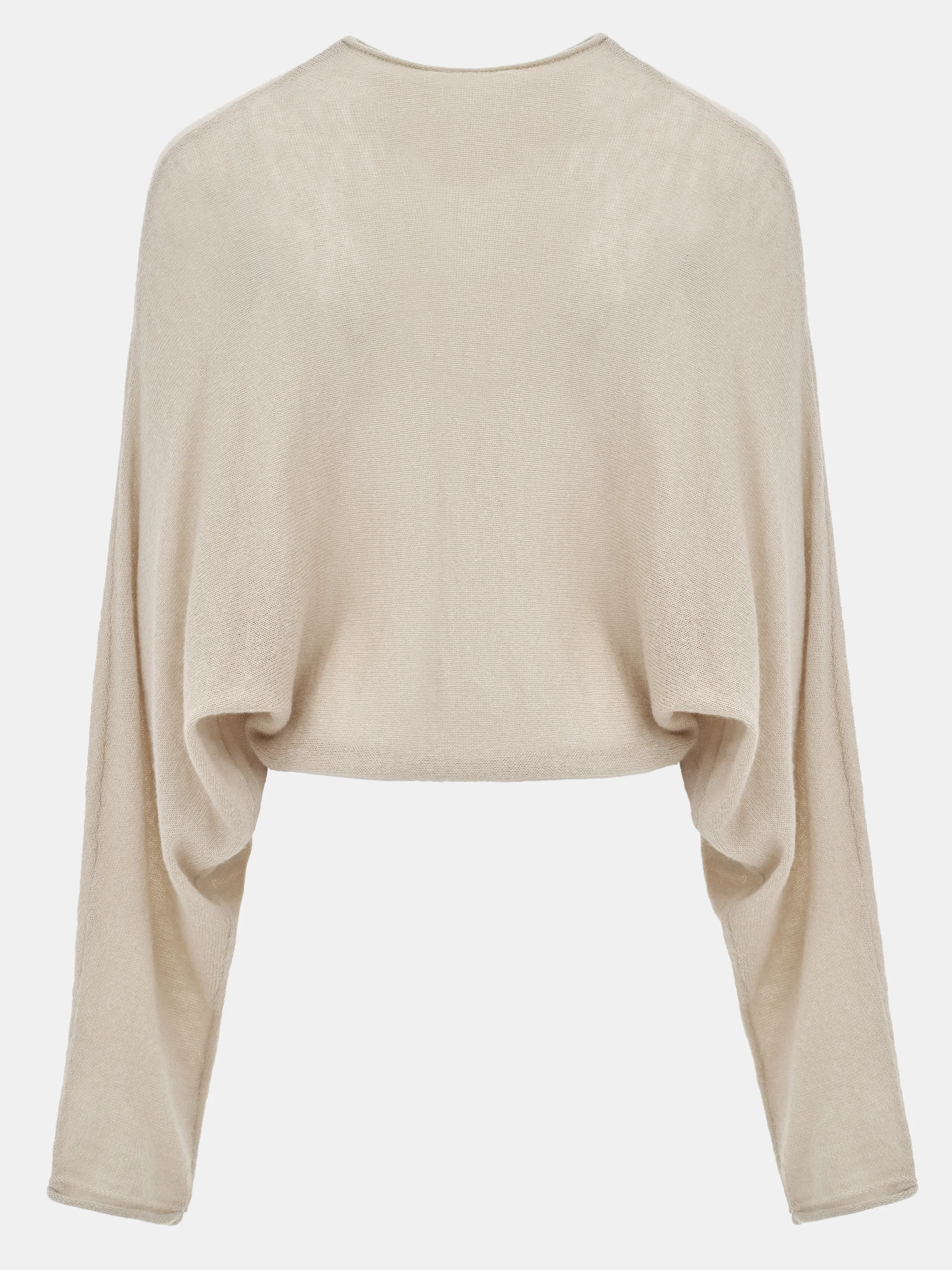 Batwing-Sleeve Knit Top, Nude - Image 7