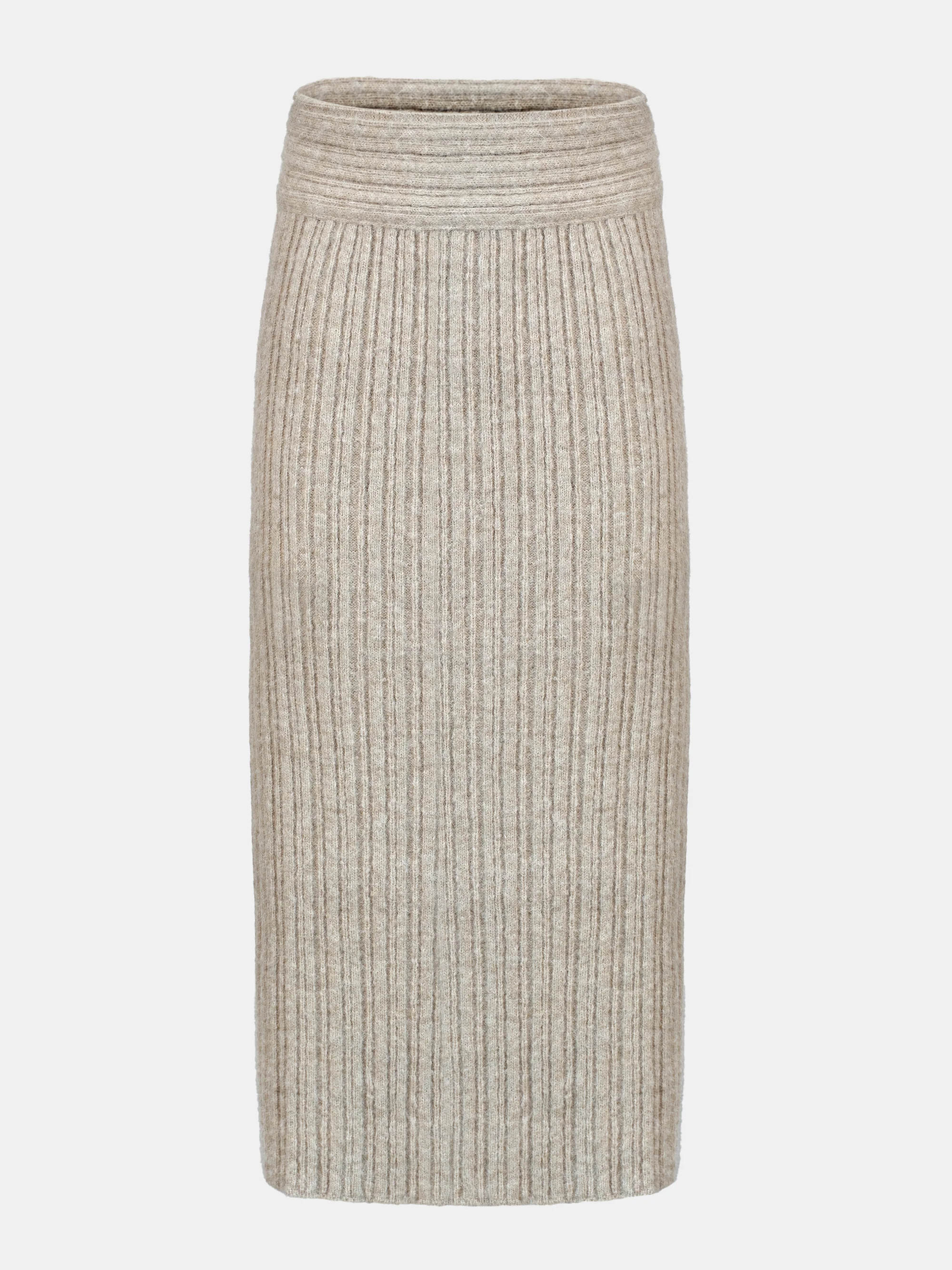 Becca High Roll Knit Skirt, Coconut