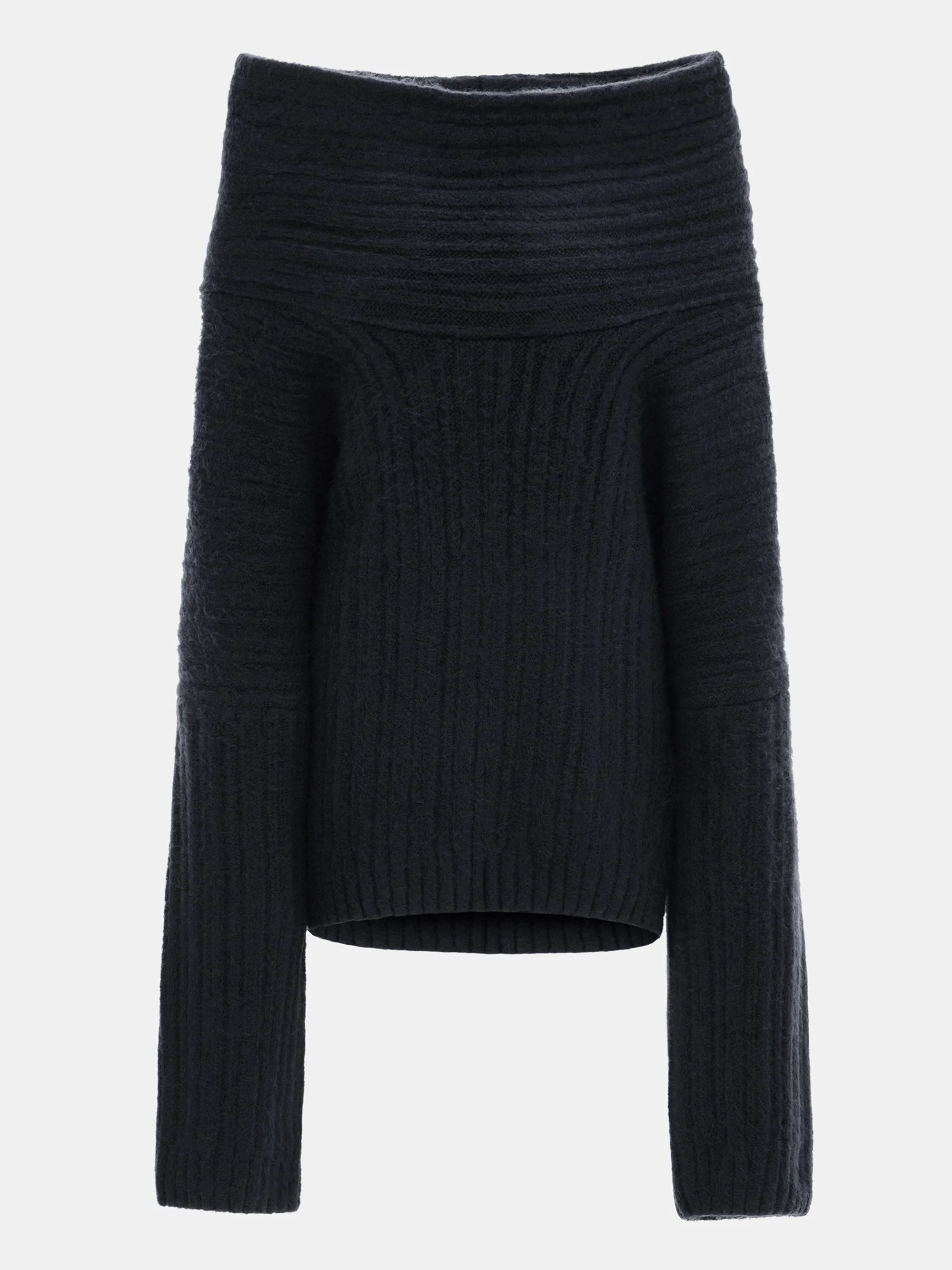 Becca Oversized High Roll Knit Pullover, Midnight - Image 6