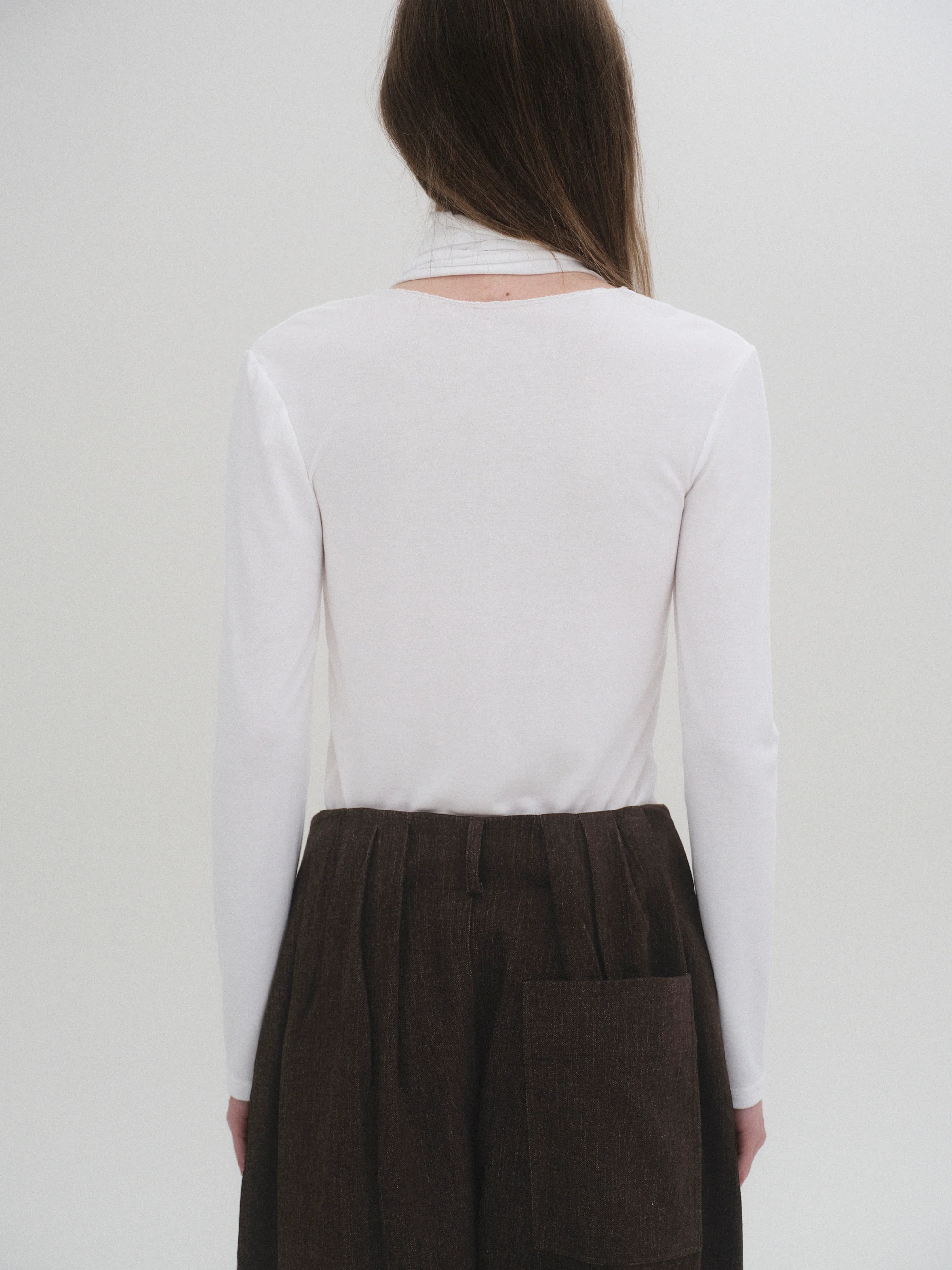 Bias Scarf Top, White - Image 6