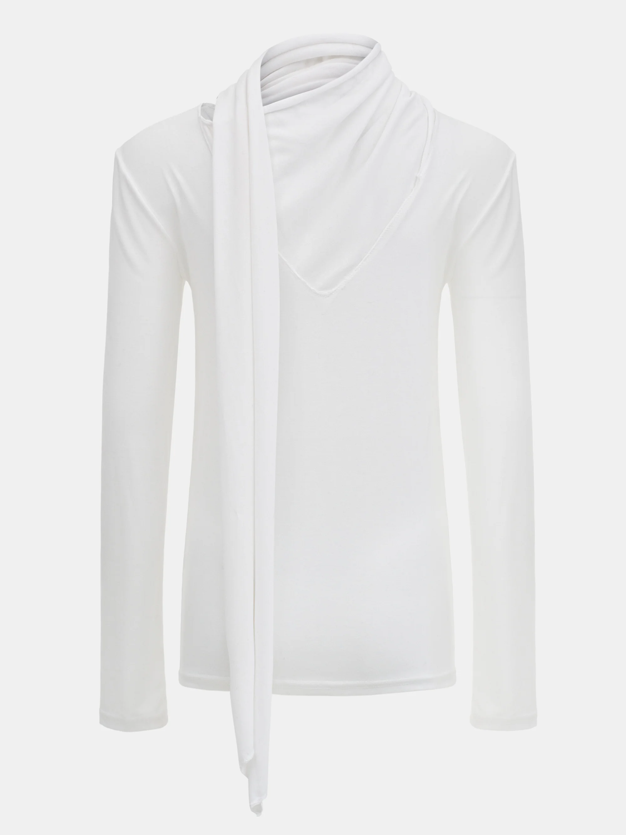 Bias Scarf Top, White - Image 7