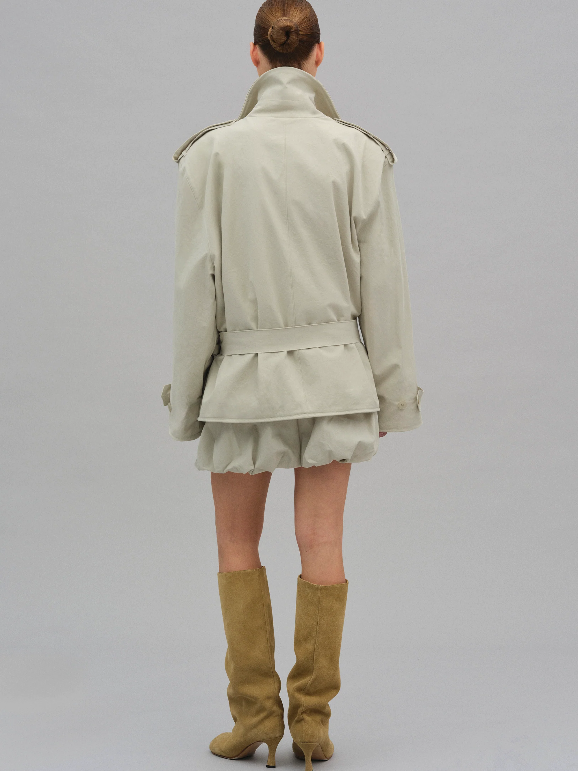 Bibi Wired Short Trench, Ivory - Image 6
