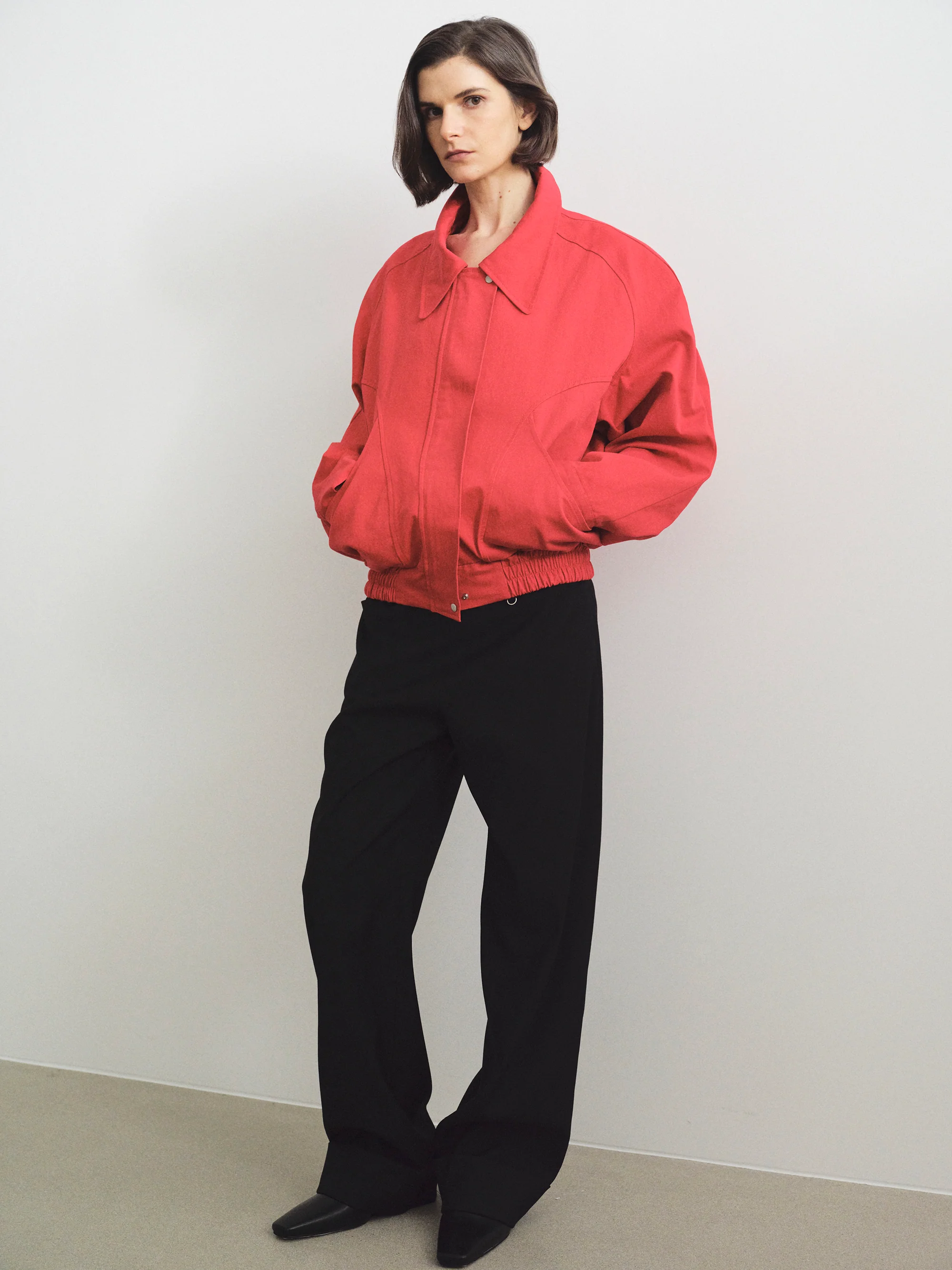 Blouson Bomber Jacket, Red