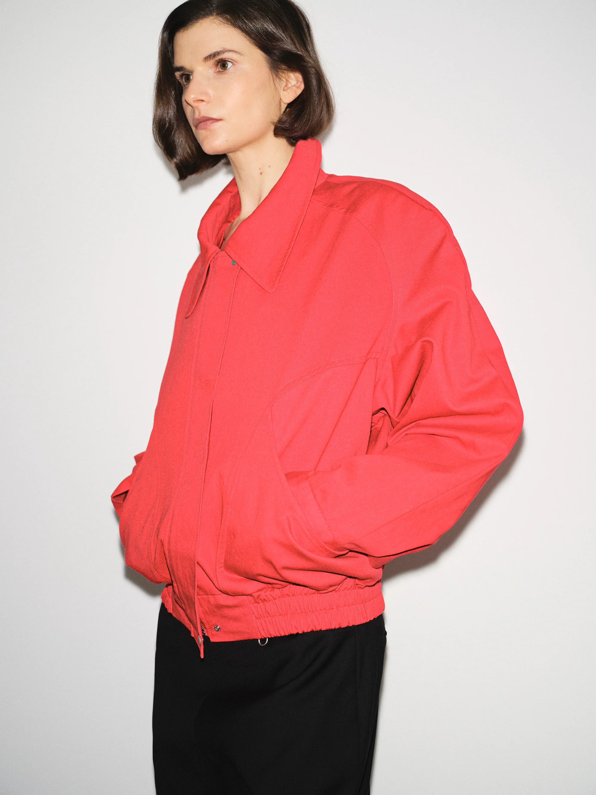 Blouson Bomber Jacket, Red - Image 2