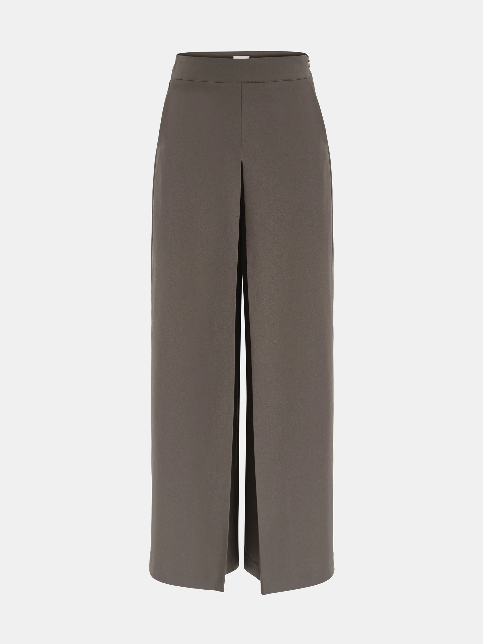 Box-Pleat Wide Trousers, Mocha - Image 6