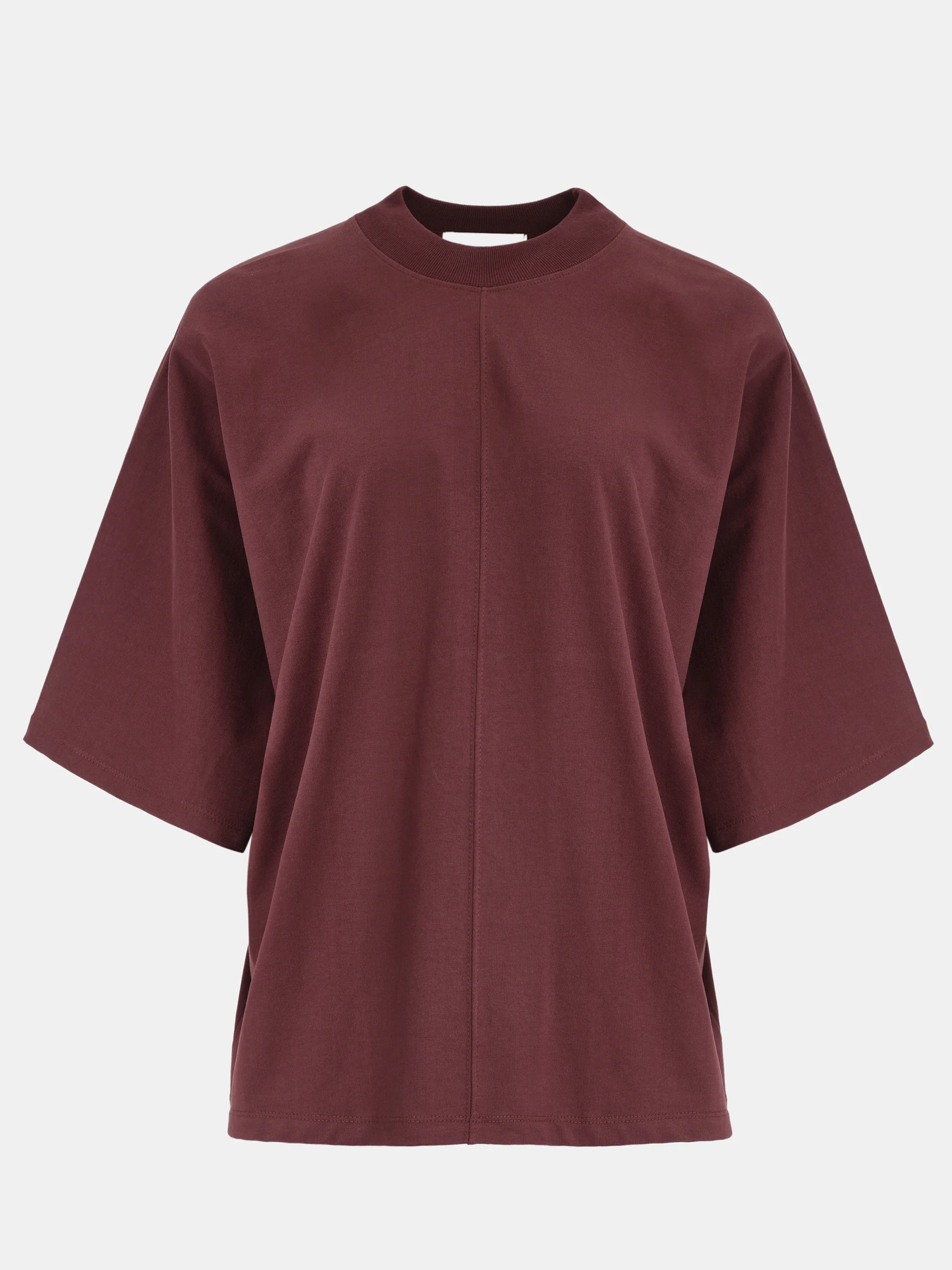 Boxy T-Shirt, Wine - Image 5