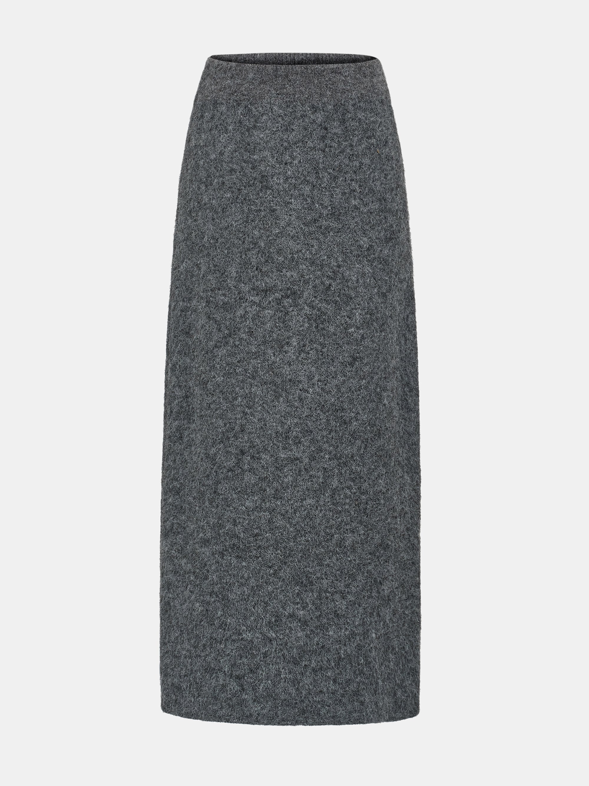 Brushed Knit Cardigan & Skirt Set, Charcoal - Image 10