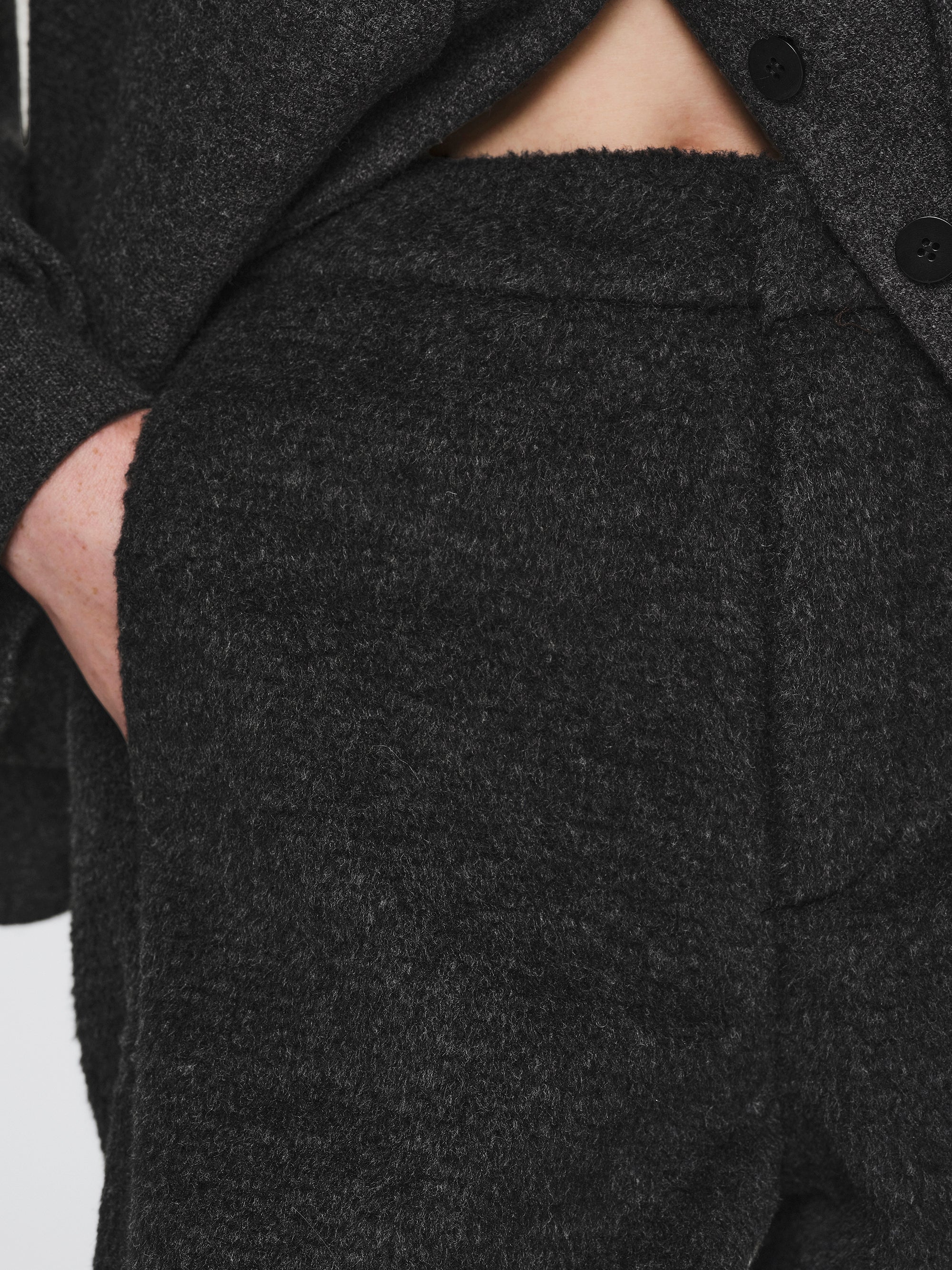 Brushed Tailored Trousers, Charcoal - Image 4