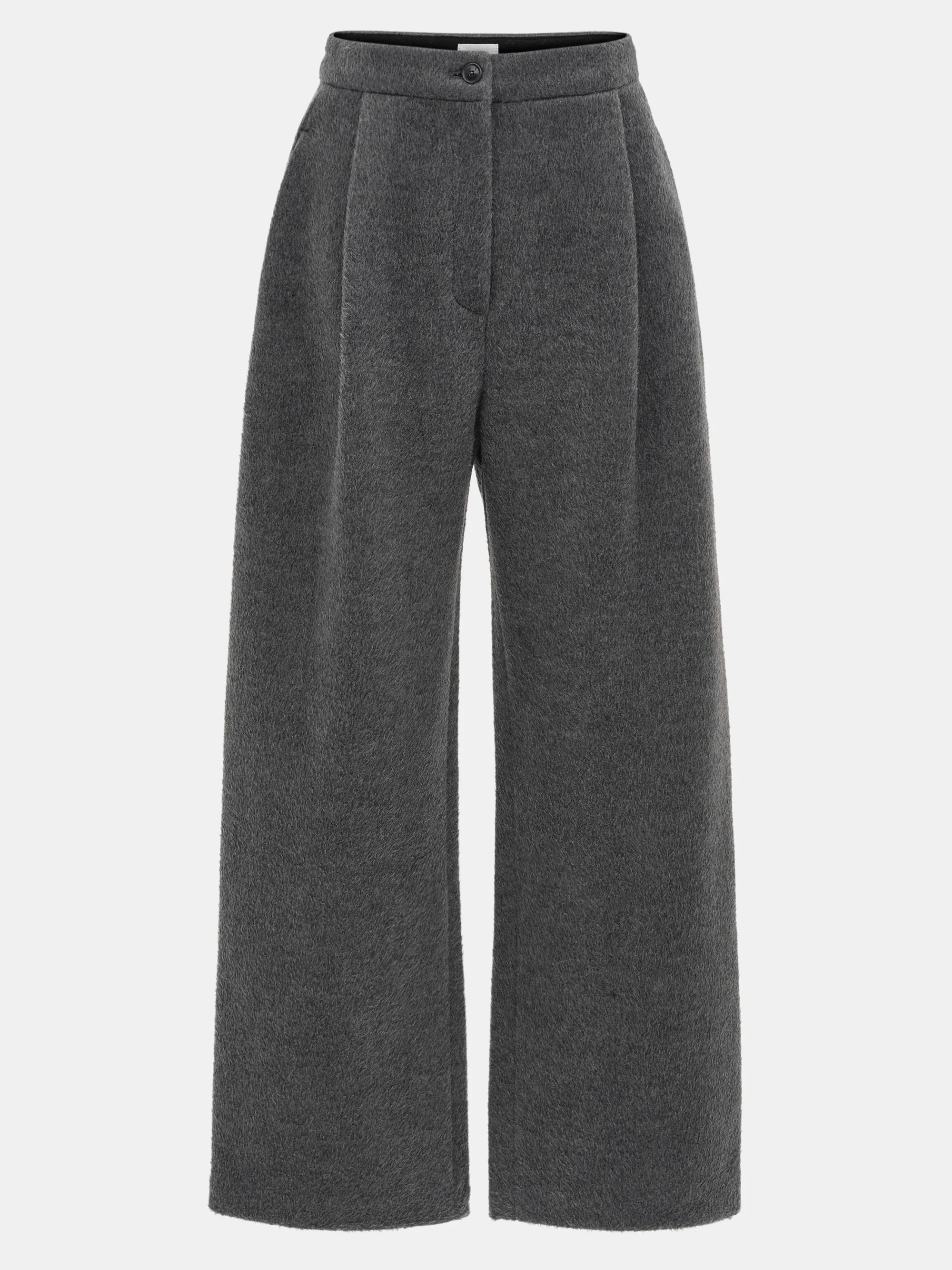 Brushed Wide Trousers, Charcoal - Image 5
