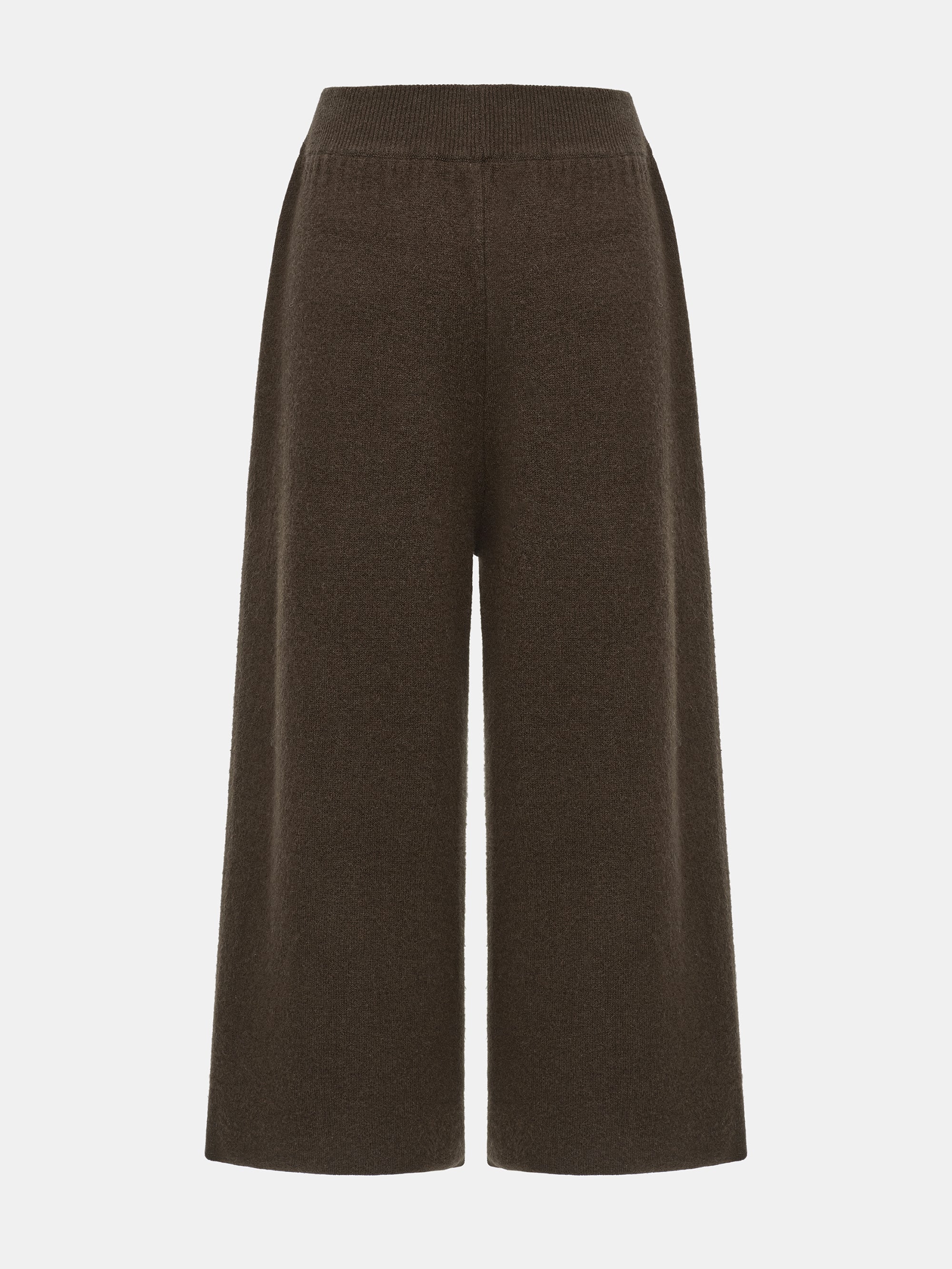 Brushed Wool-Blend Cropped Trousers, Brown - Image 6