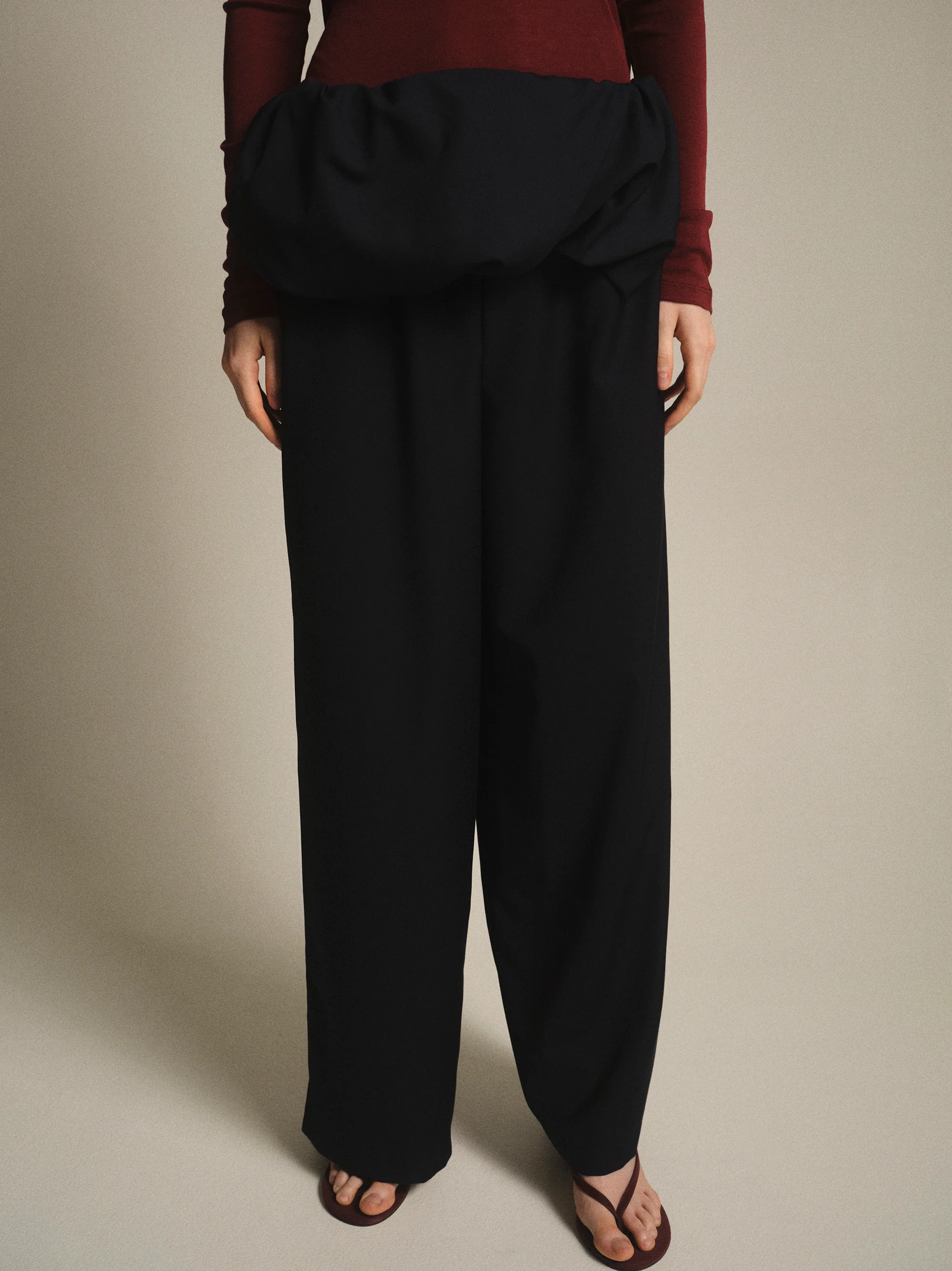 Bubble Suit Trousers, Navy - Image 2