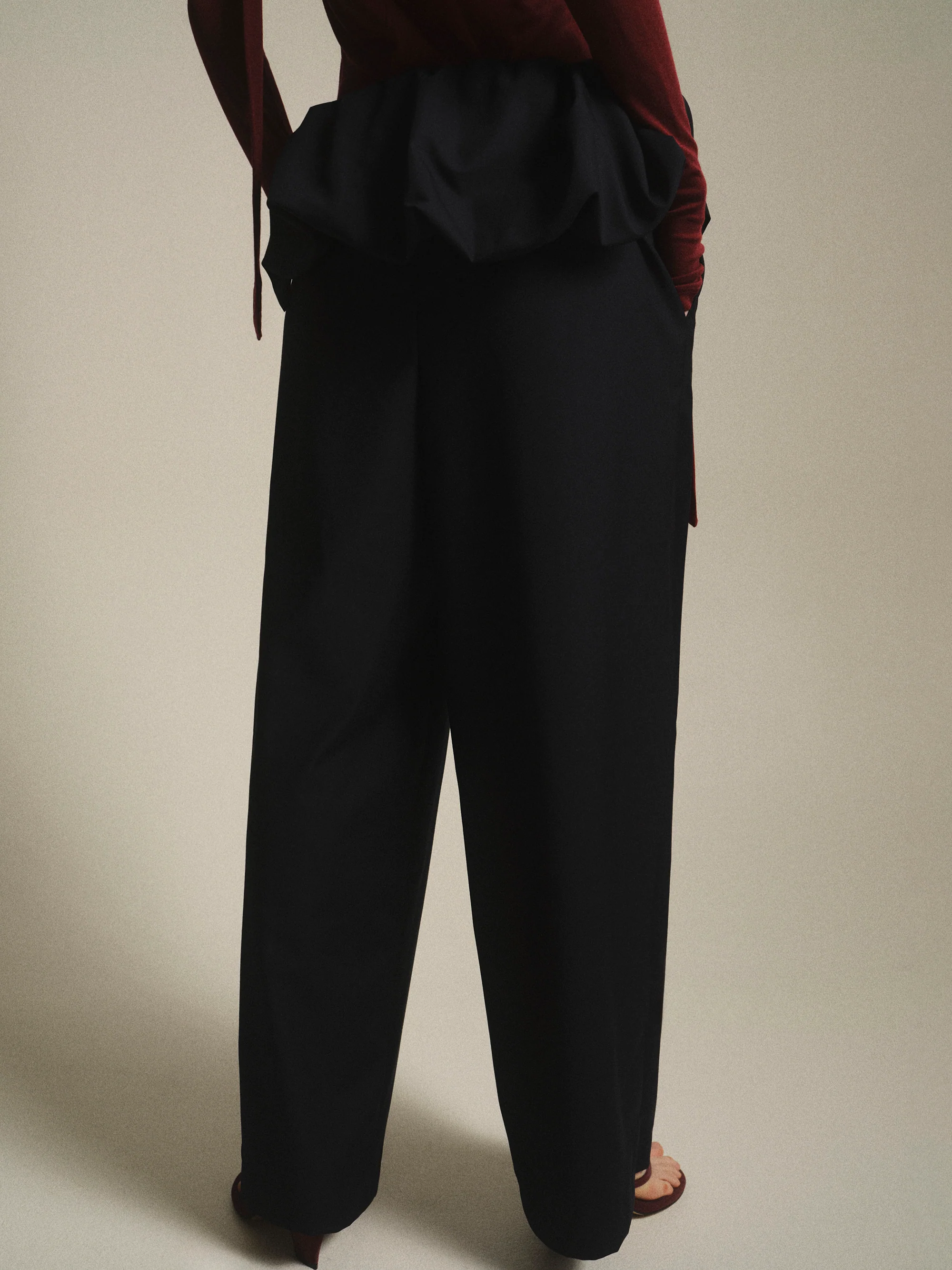 Bubble Suit Trousers, Navy - Image 3