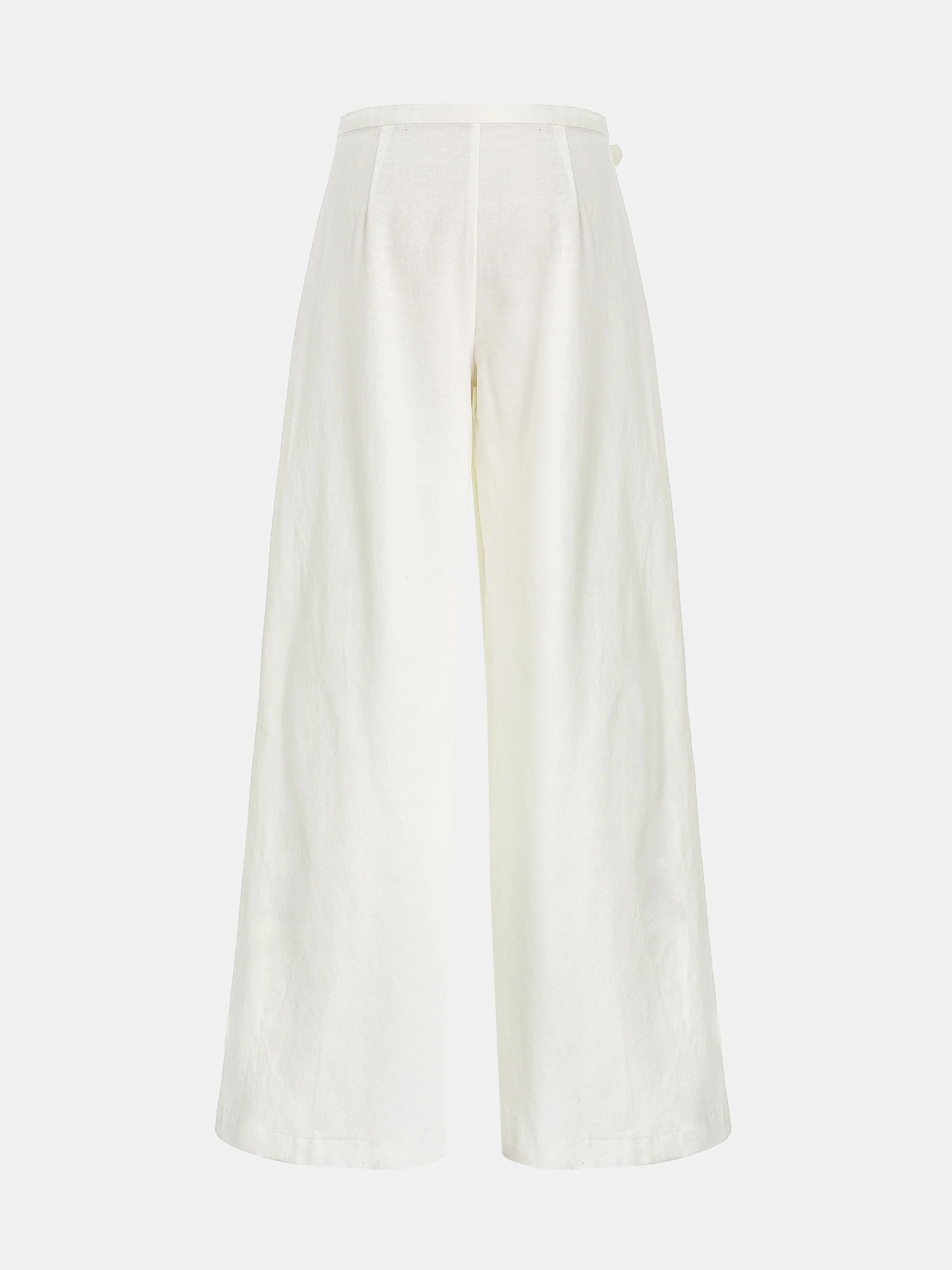 Buckle-Belt Trousers, Ivory - Image 7