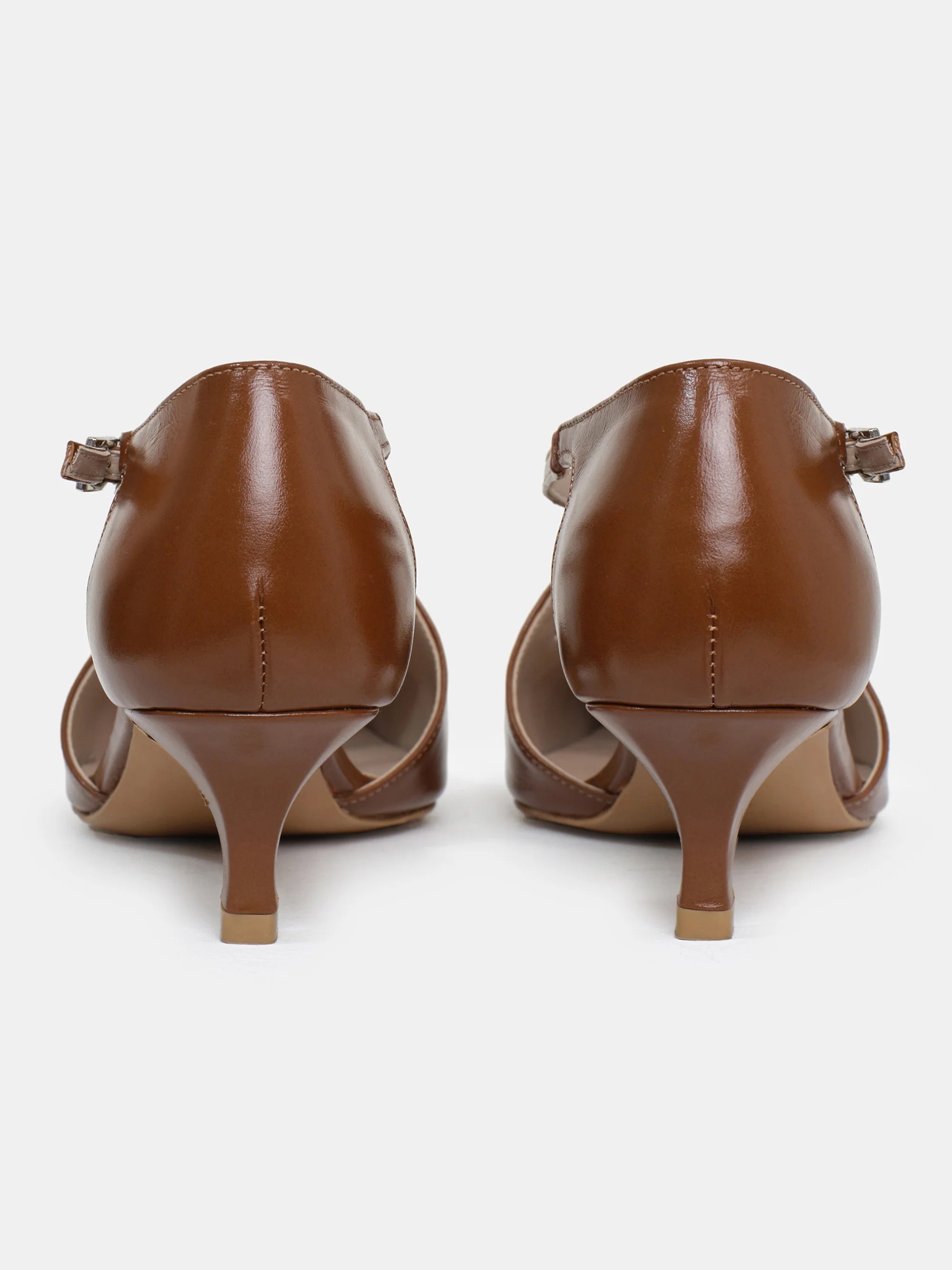 Bugur 80's Criss-Cross Pumps, Latte - Image 5