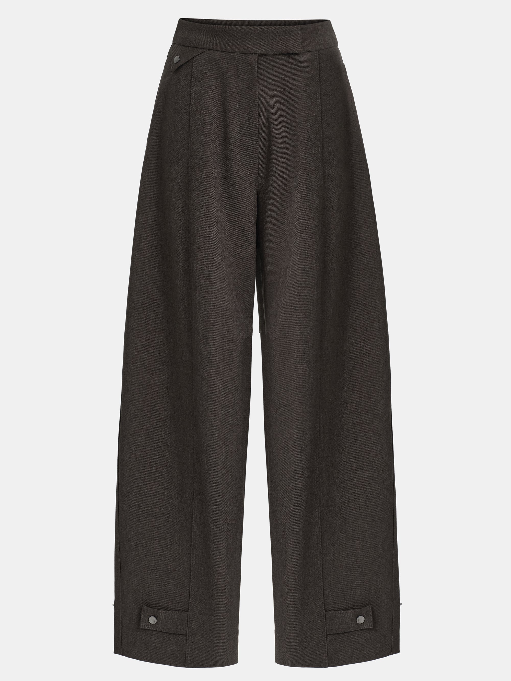 Button-Tab Trousers, Brown - Image 4