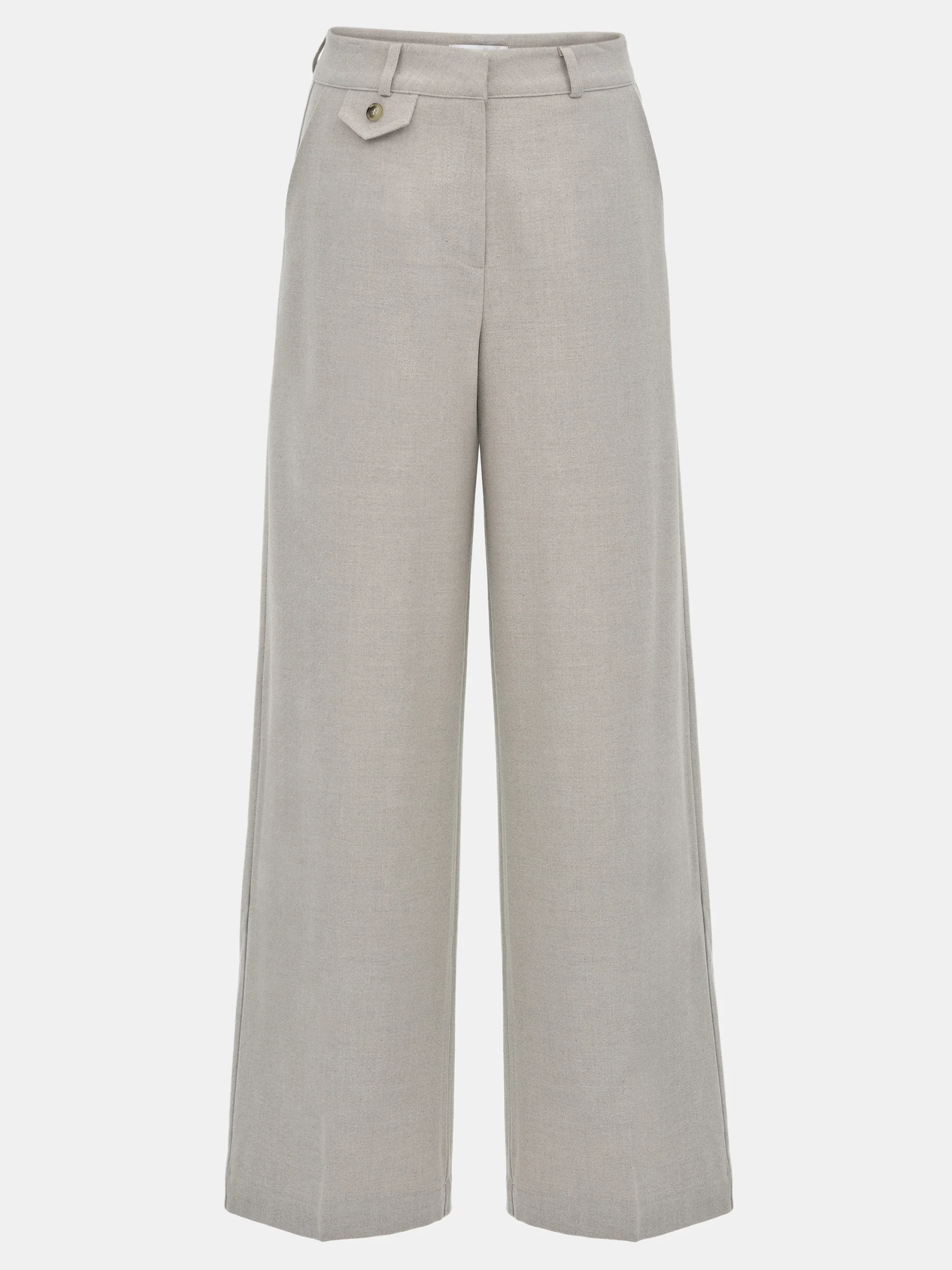 Button Tab Trousers, Greige - Image 5