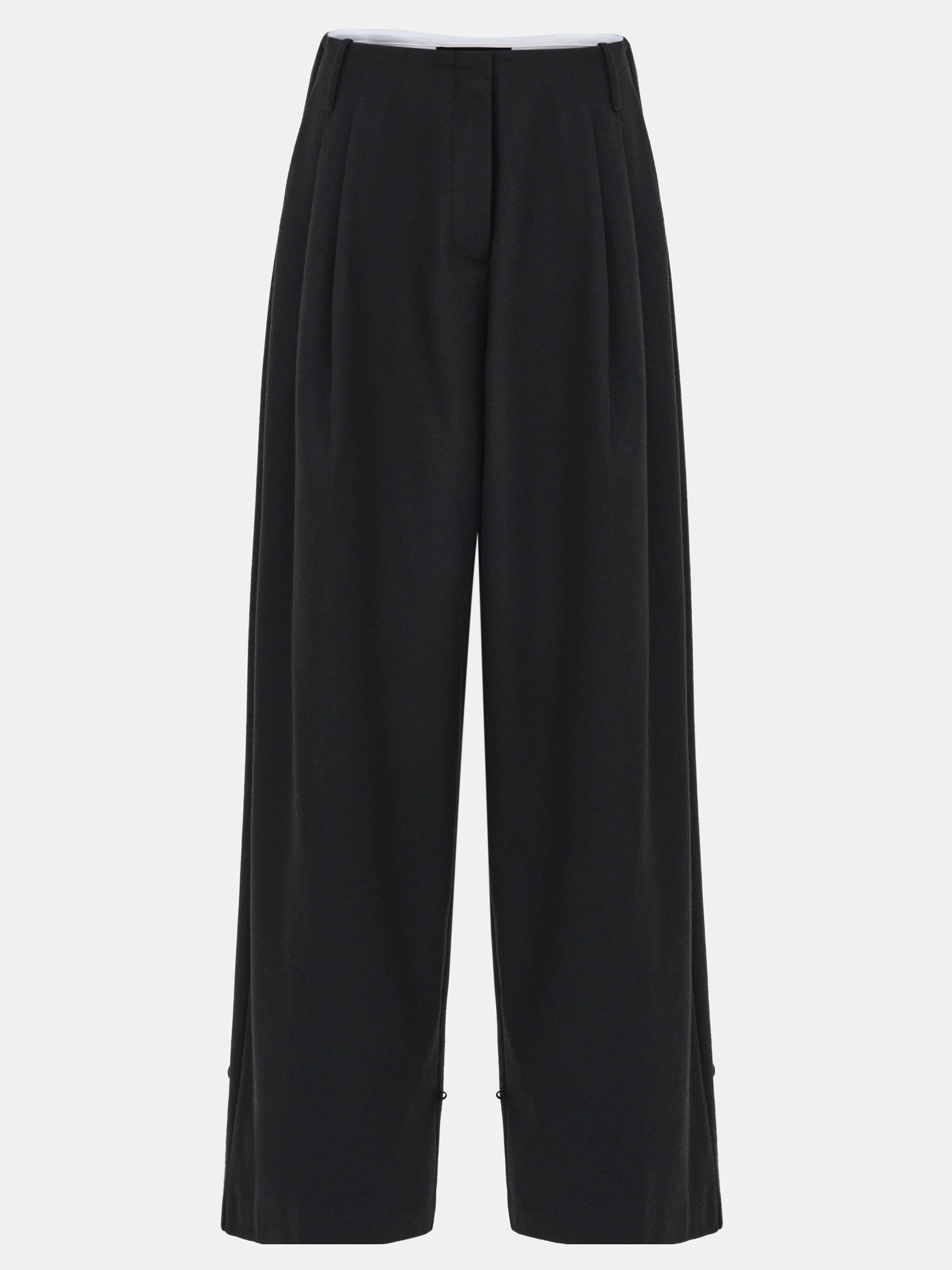 Button Tapered Trousers, Black - Image 5