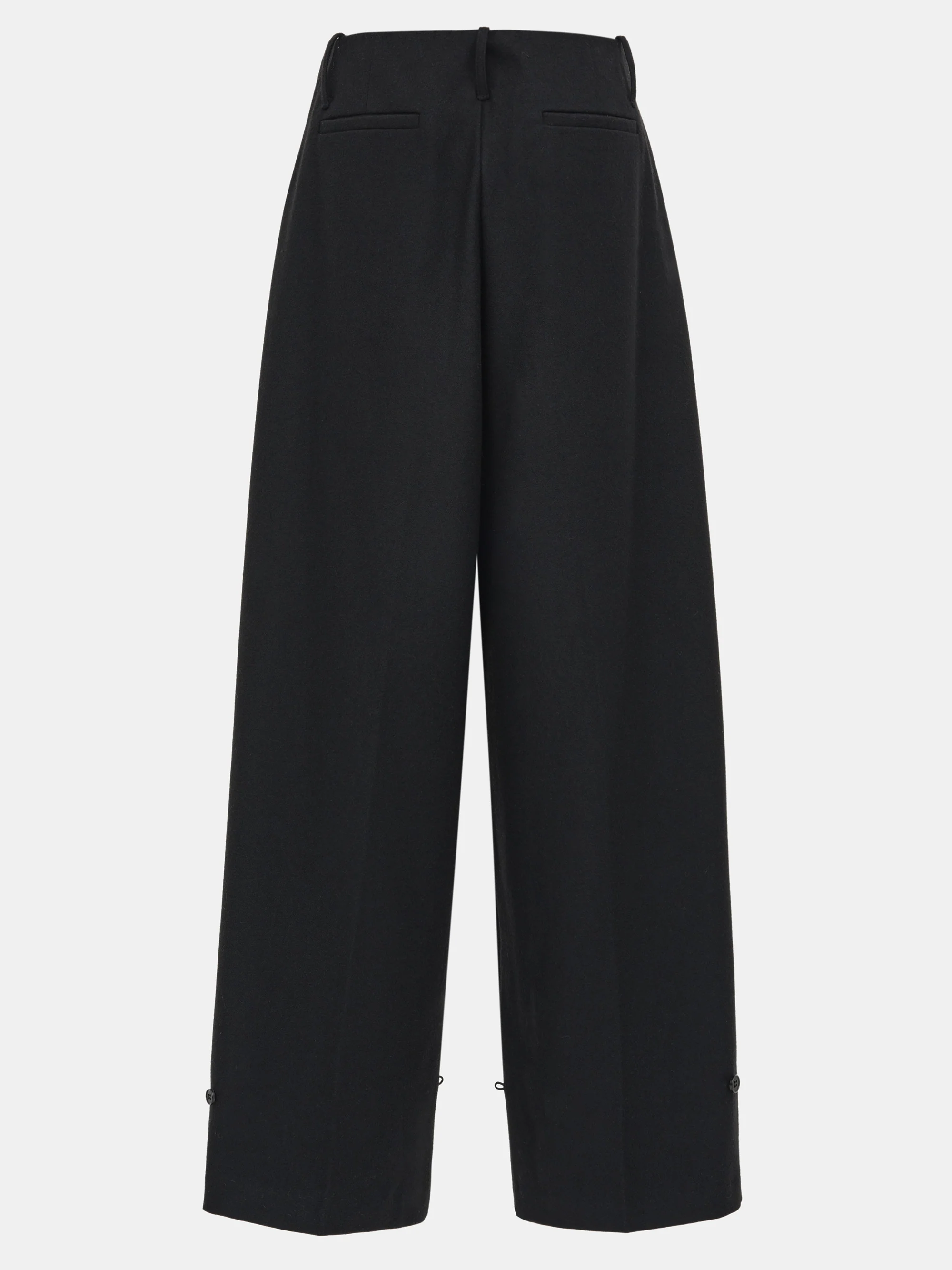 Button Tapered Trousers, Black - Image 6