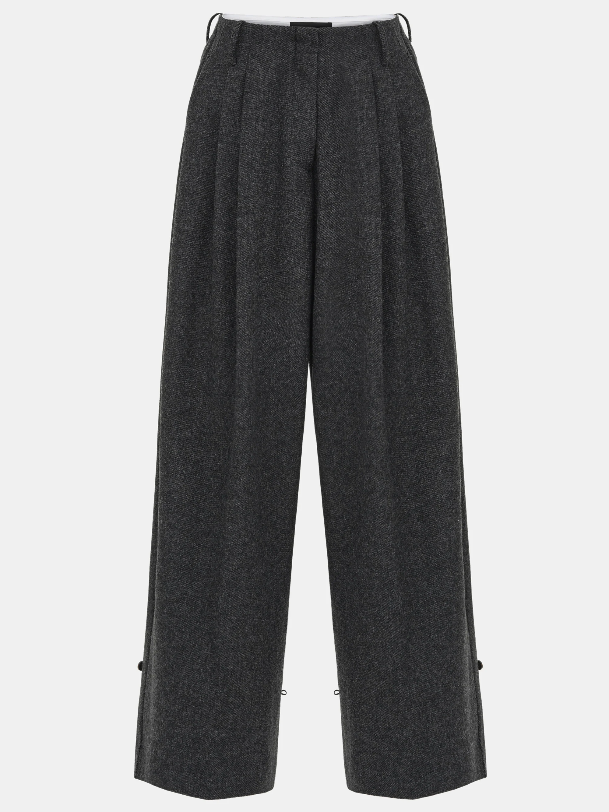 Button Tapered Trousers, Charcoal - Image 5