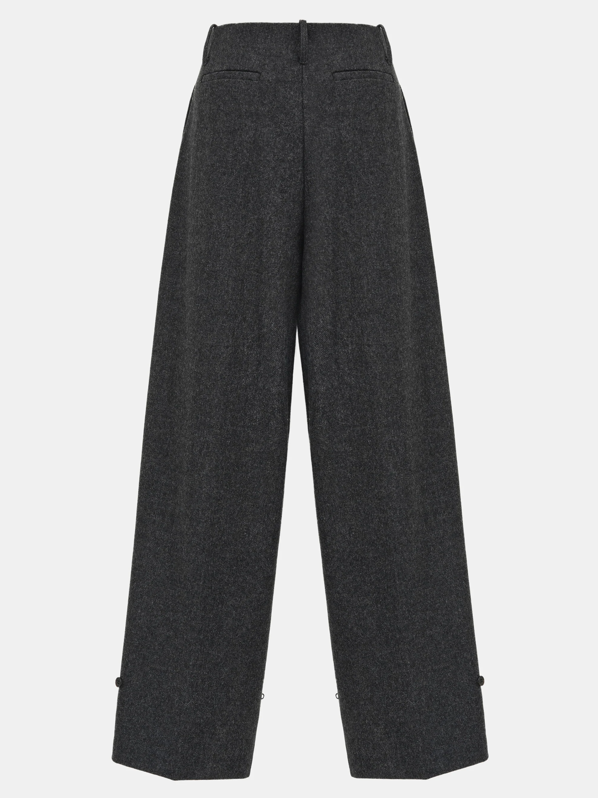 Button Tapered Trousers, Charcoal - Image 6