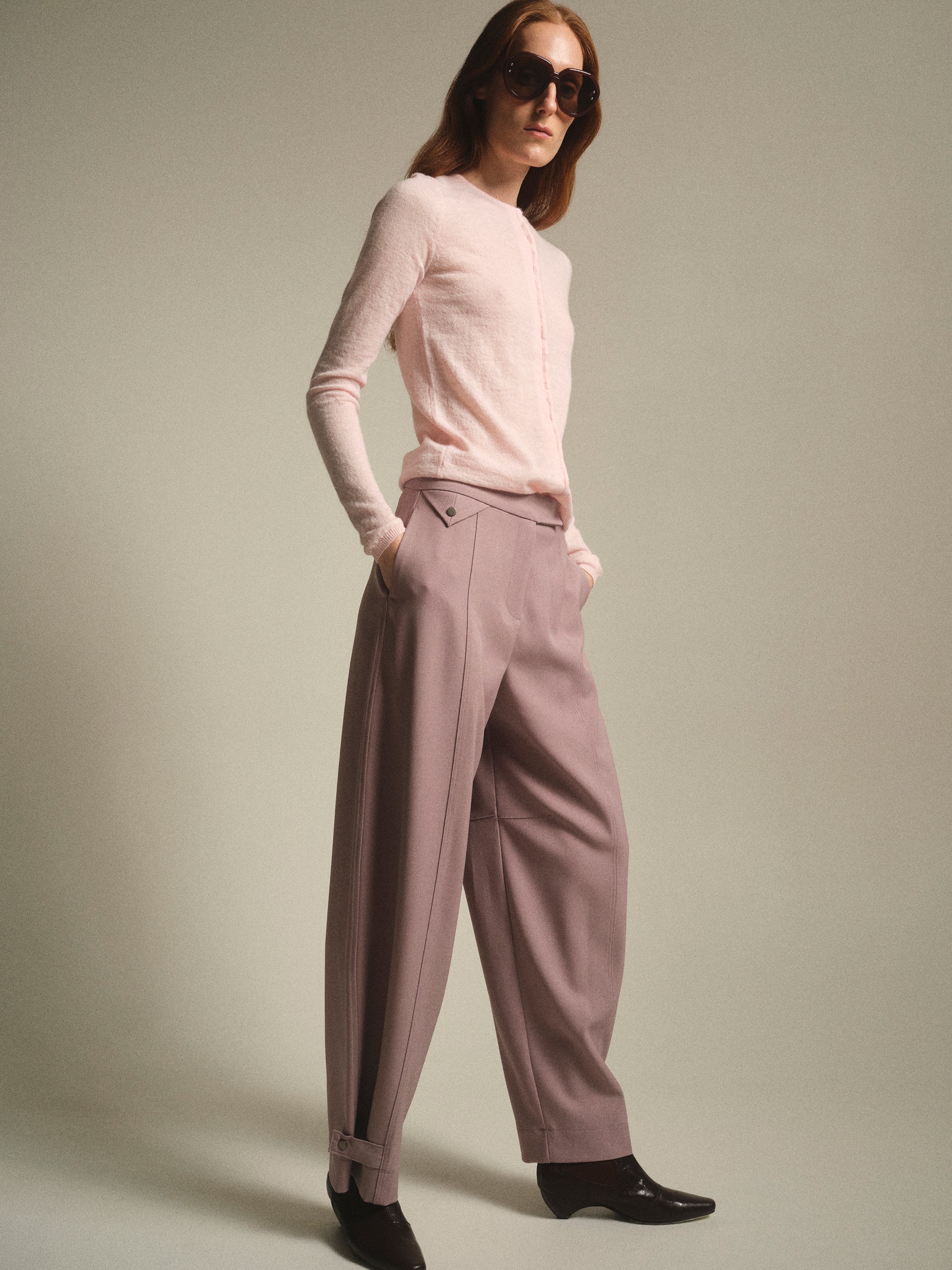 Buttoned Knit Top, Pink - Image 2