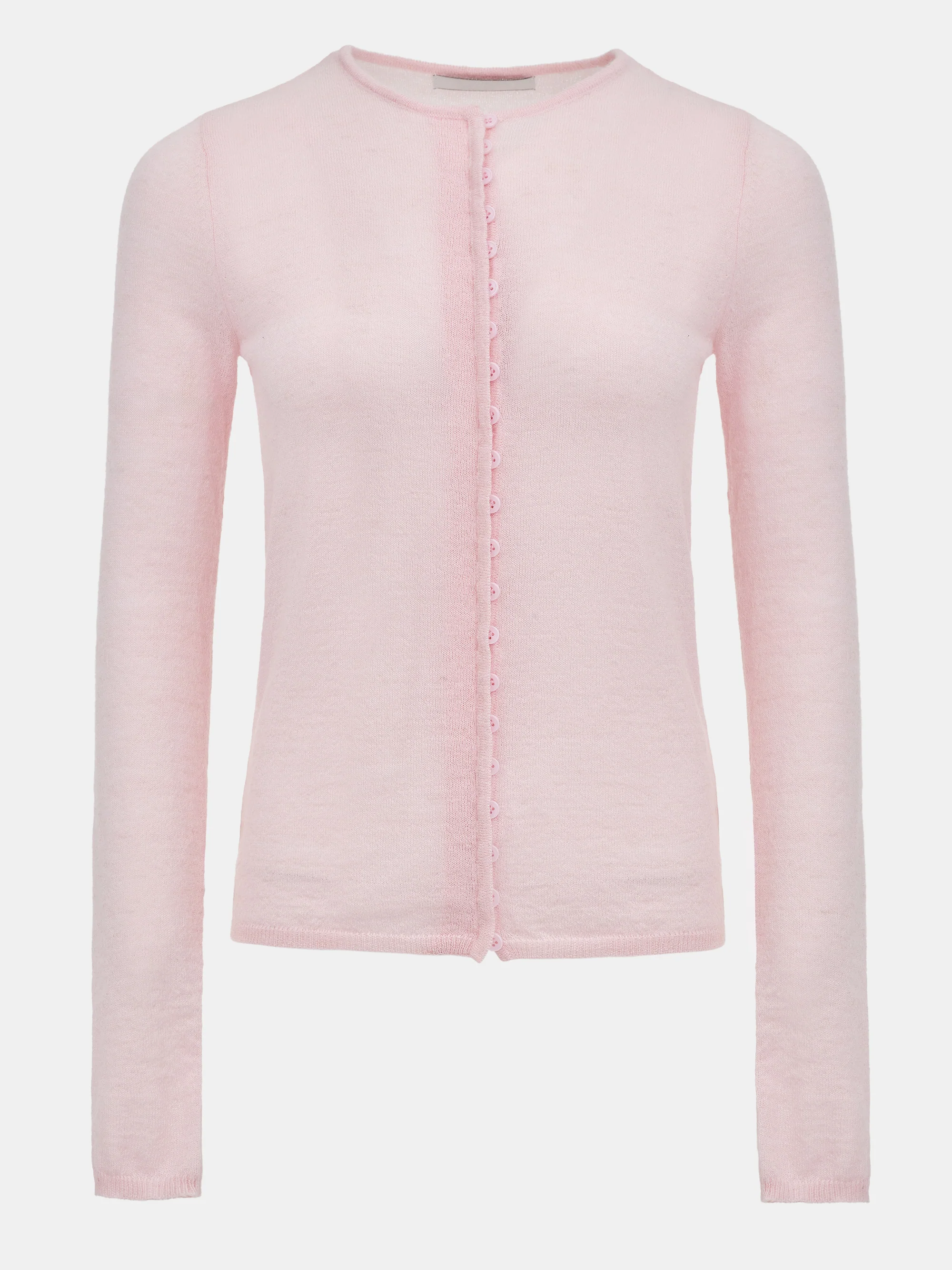 Buttoned Knit Top, Pink - Image 3