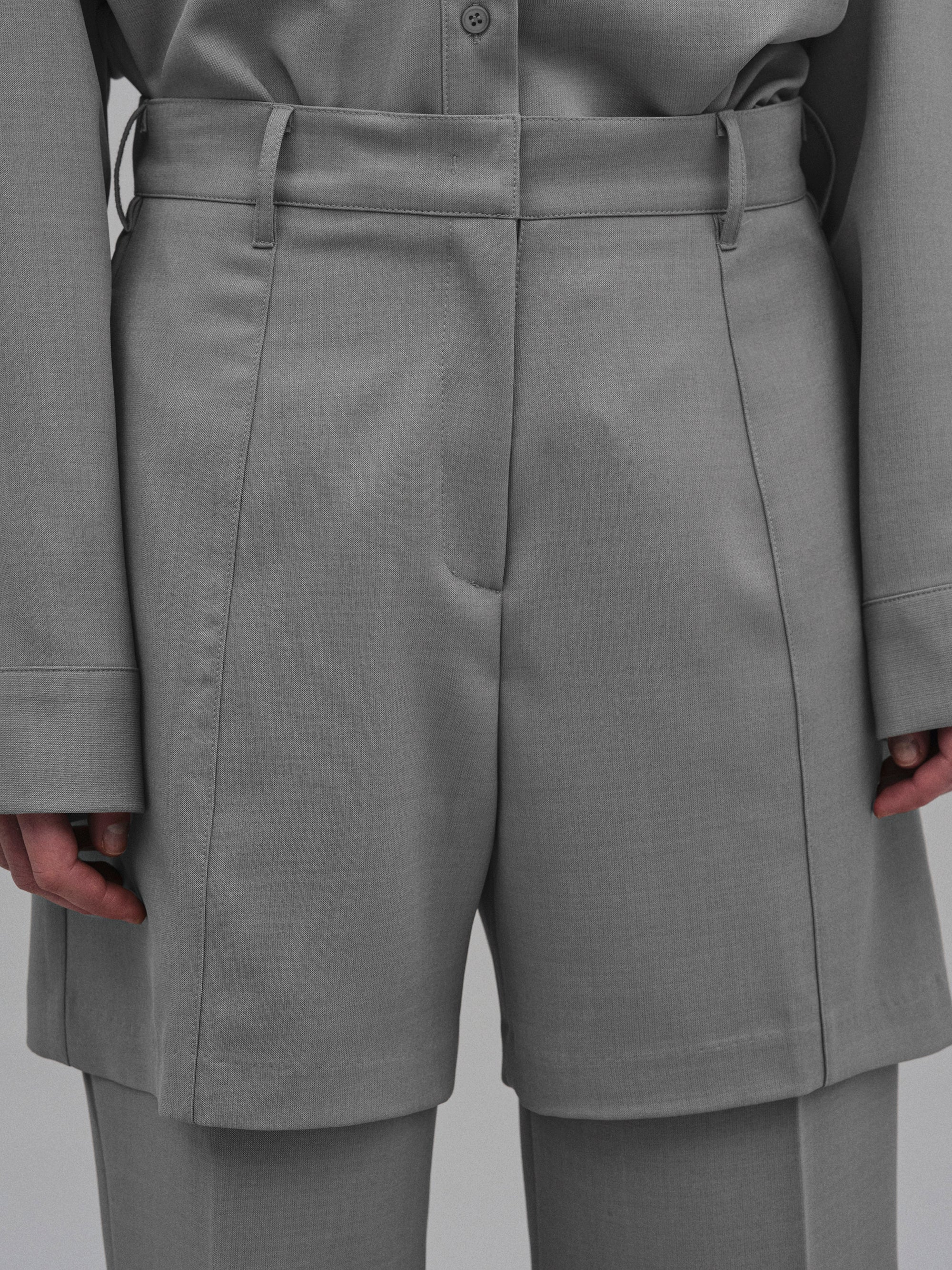 Calla Layered Trousers, Grey - Image 4