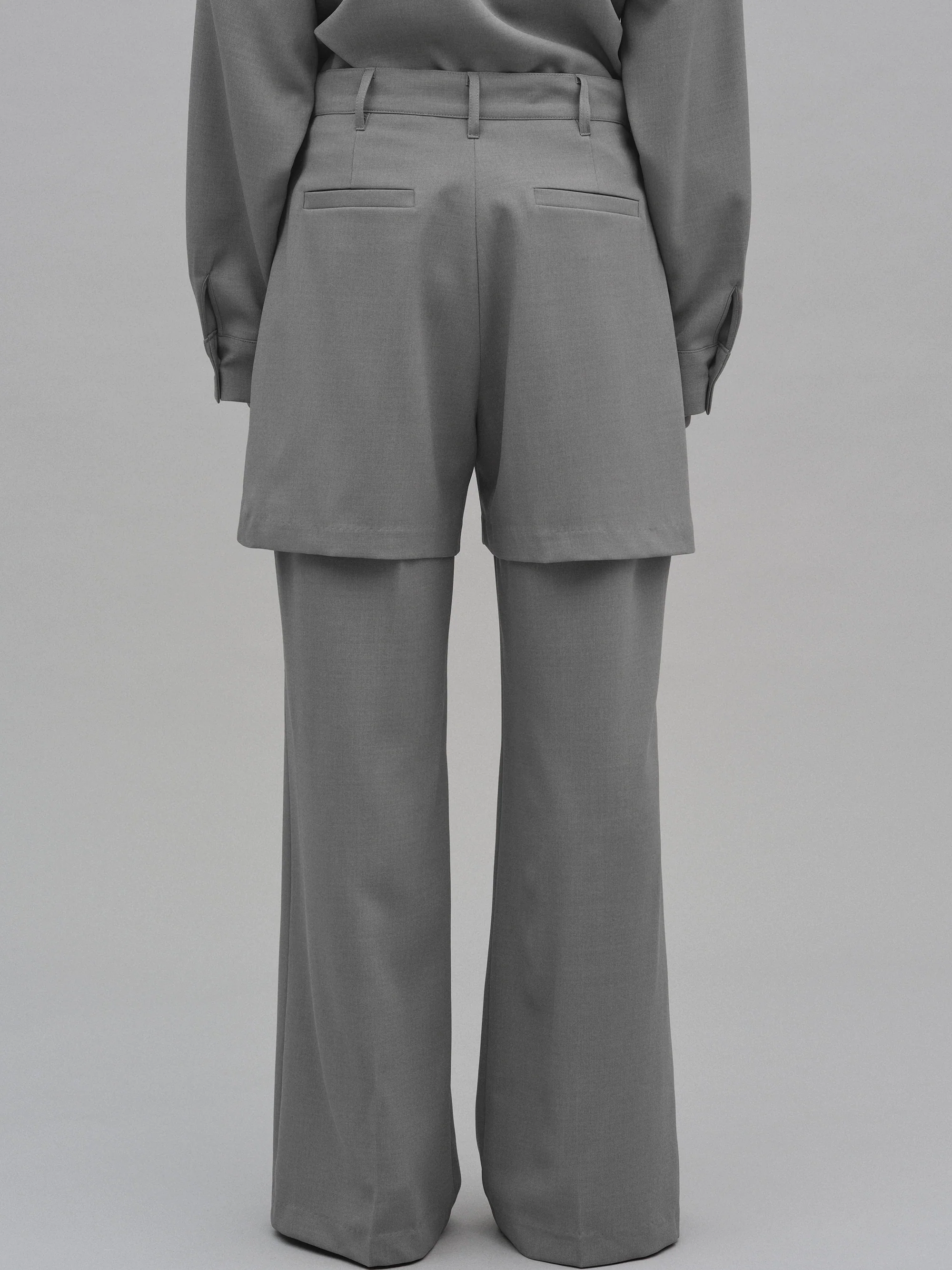 Calla Layered Trousers, Grey - Image 5