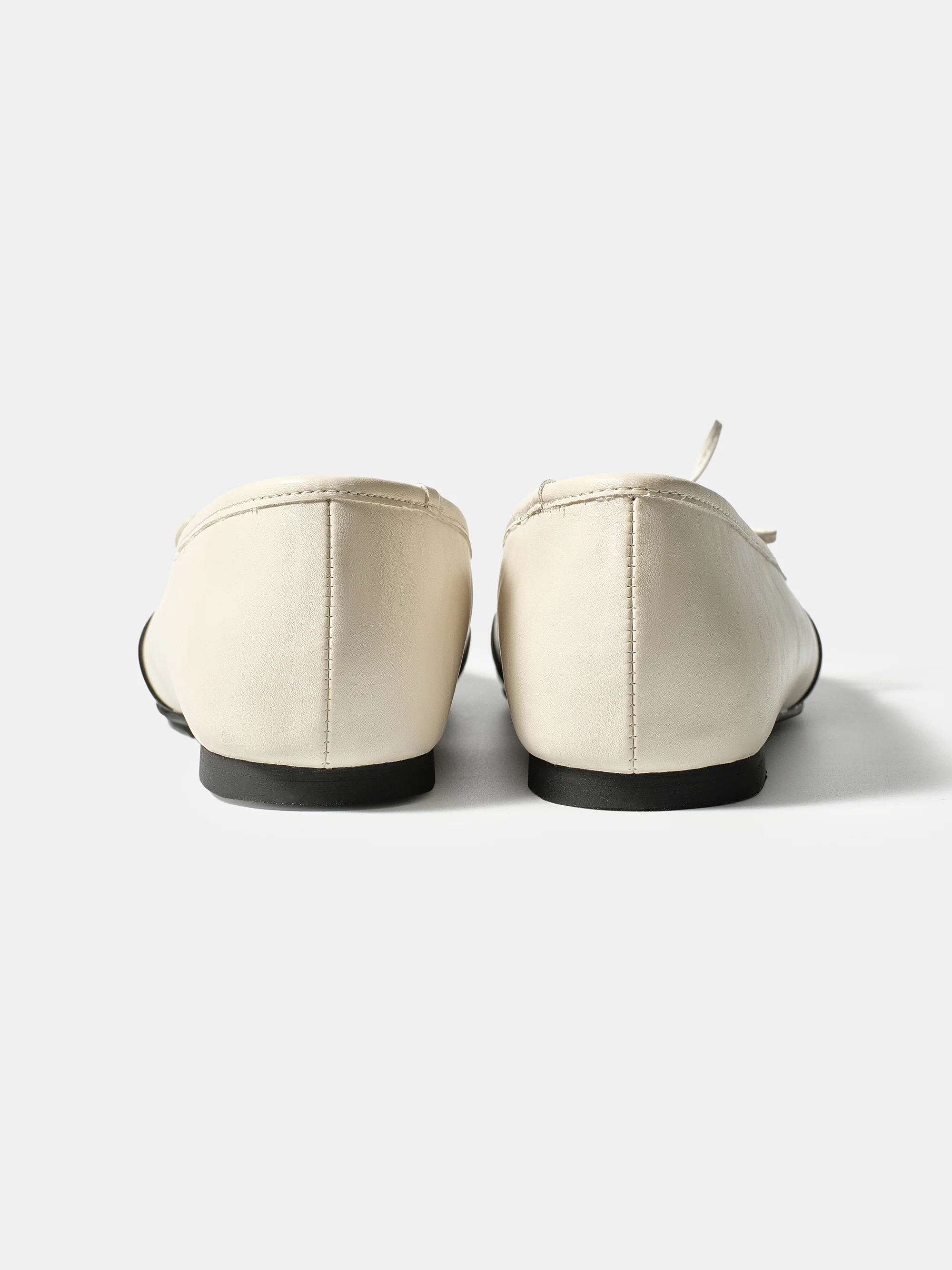 Cap-Toe Ballet Flats, Ivory - Image 6