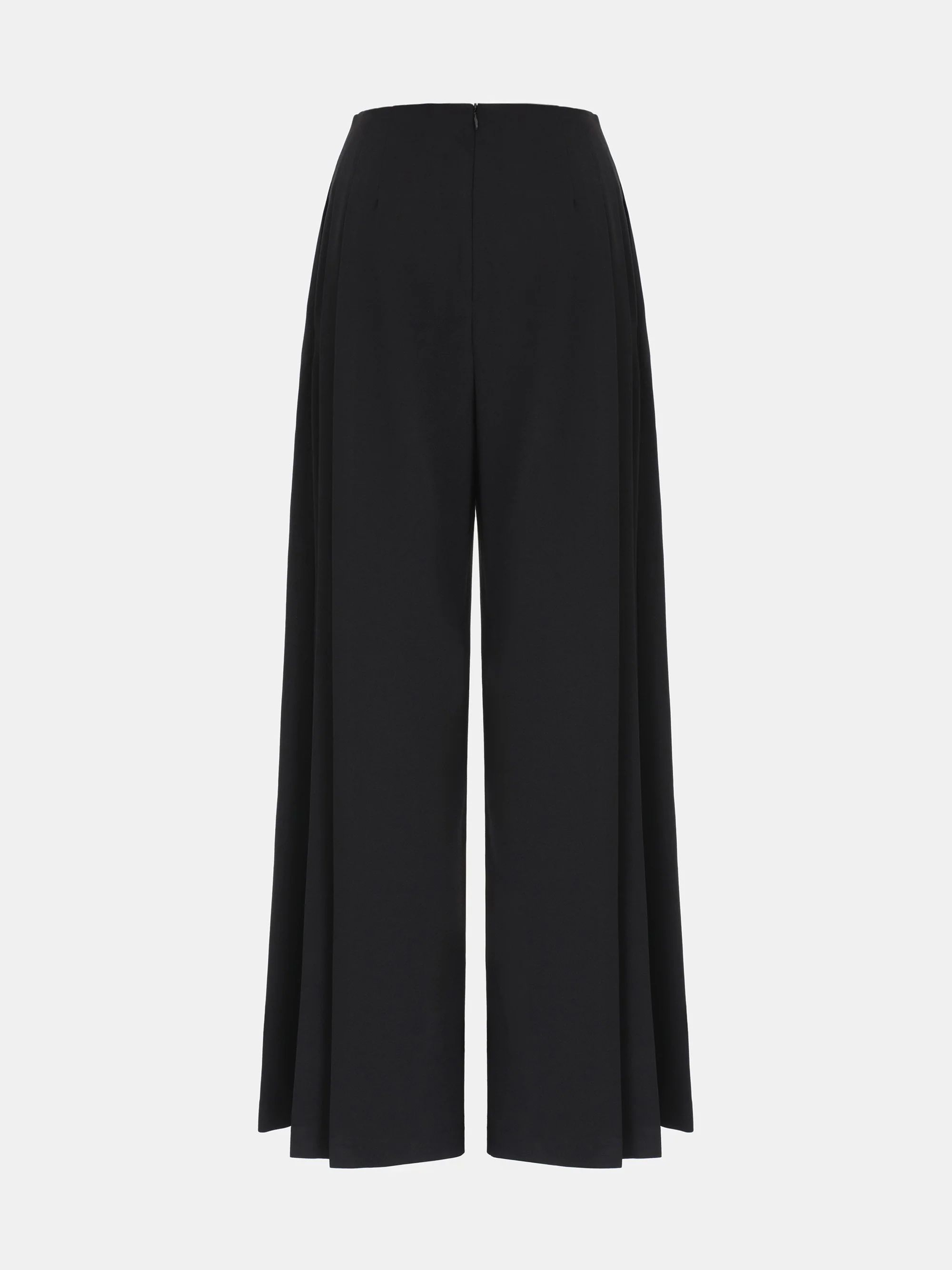 Cassini Pleated Long Trousers, Black - Image 5