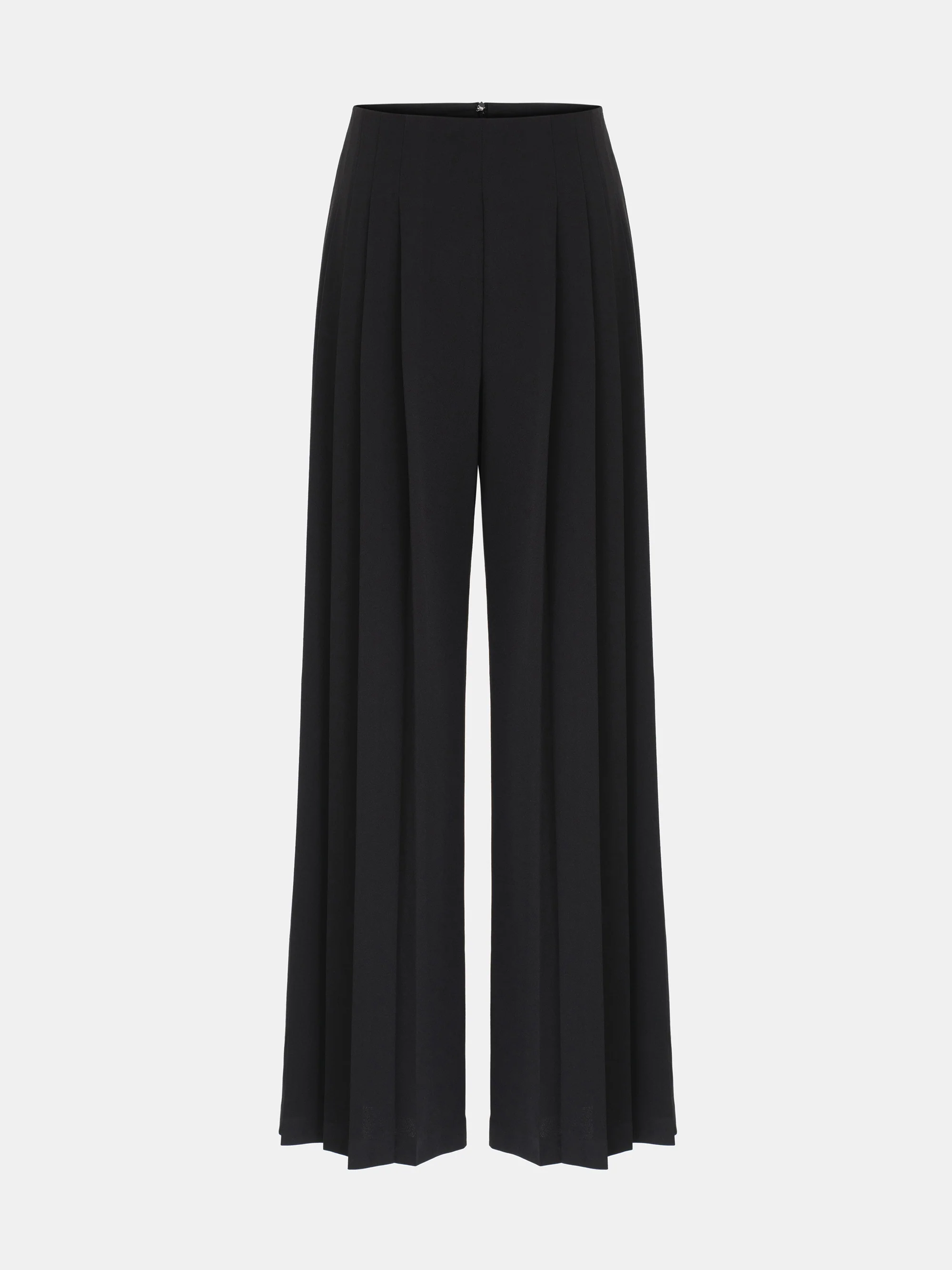 Cassini Pleated Long Trousers, Black - Image 6