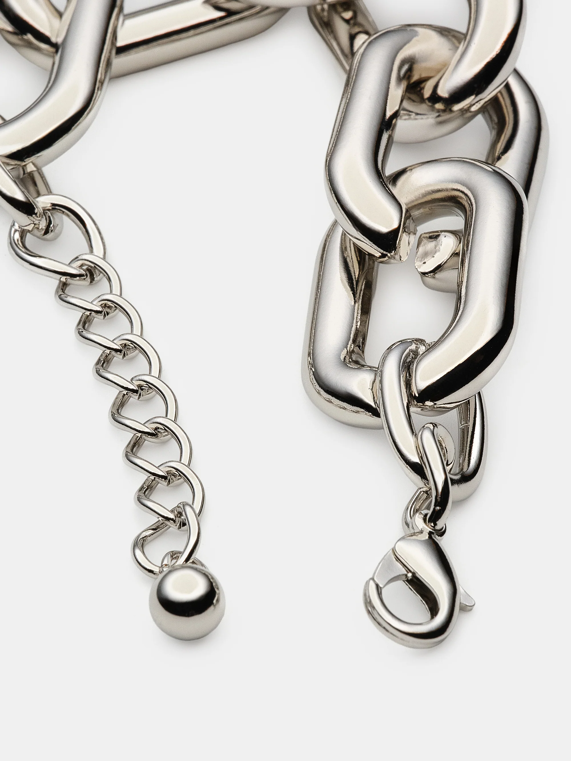 Chain Link Bracelet, Silver - Image 3