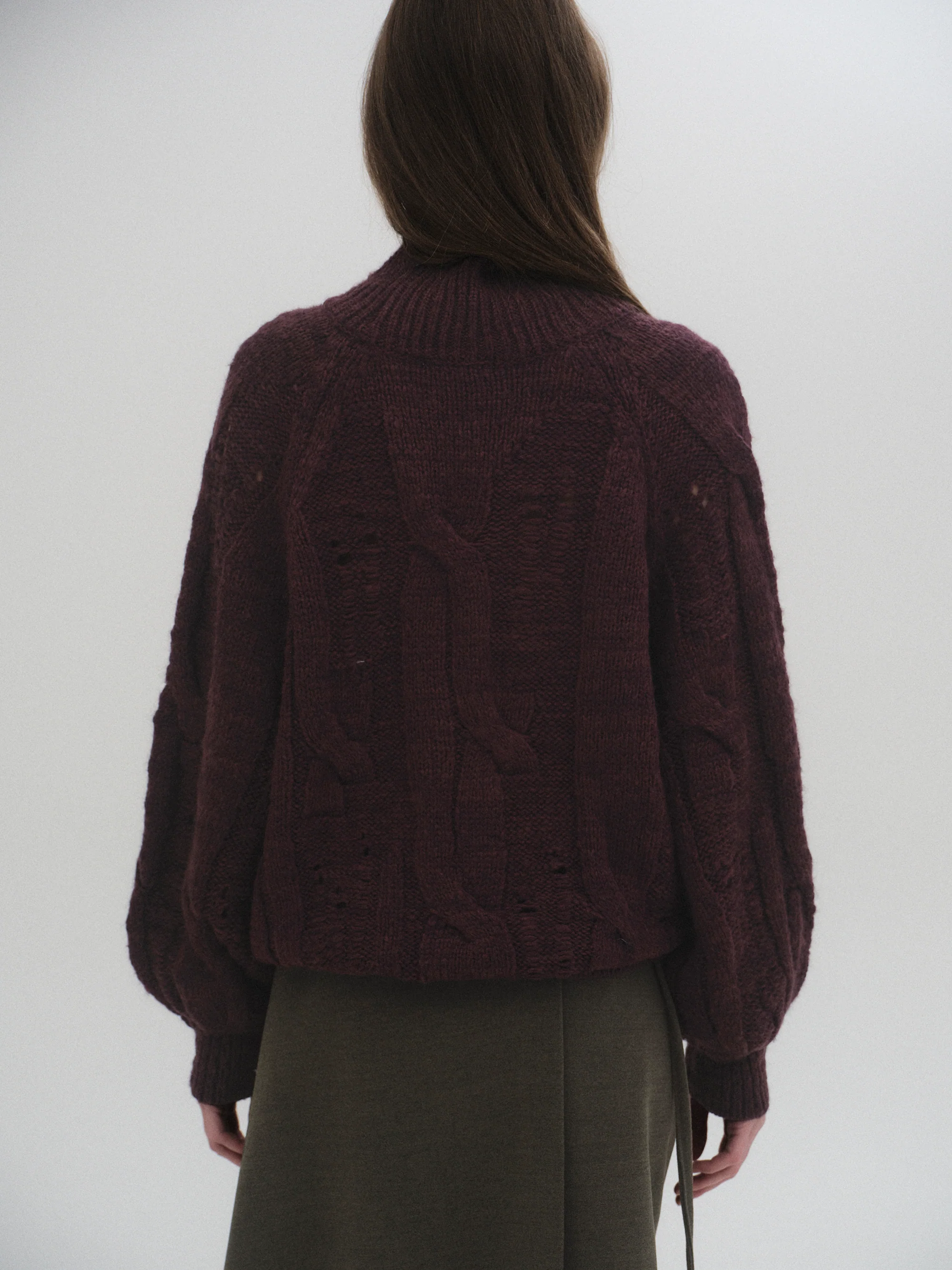 Chunky Turtleneck Knit, Purple - Image 5