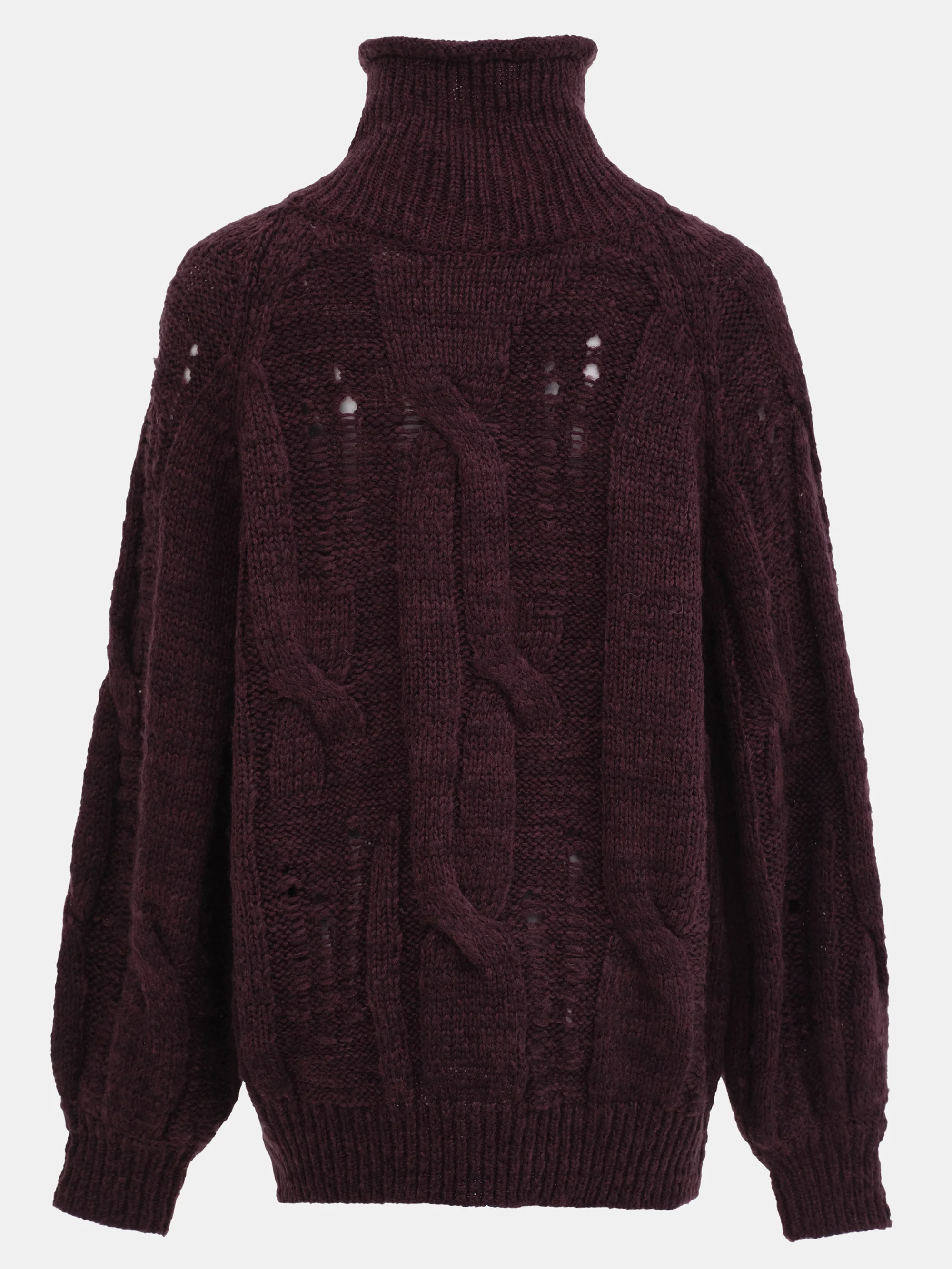 Chunky Turtleneck Knit, Purple - Image 7