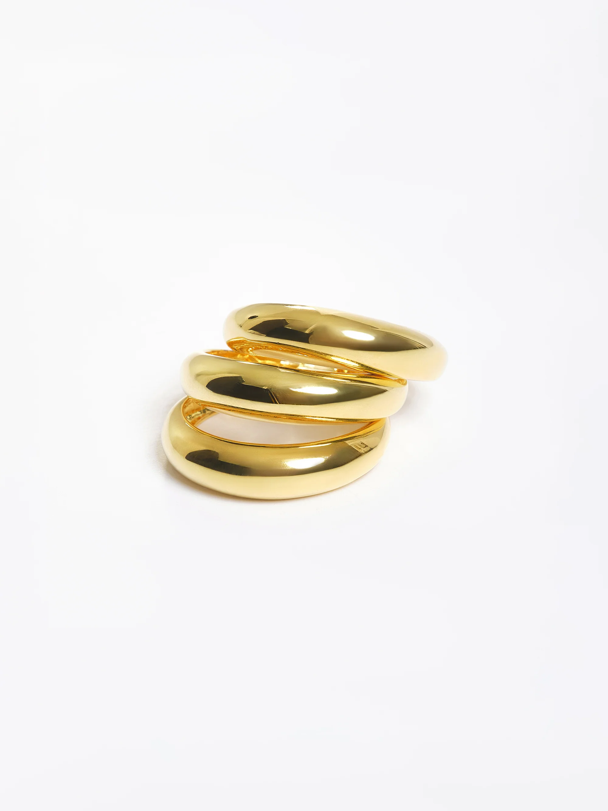 Circle Tiered Bang Ring, Gold
