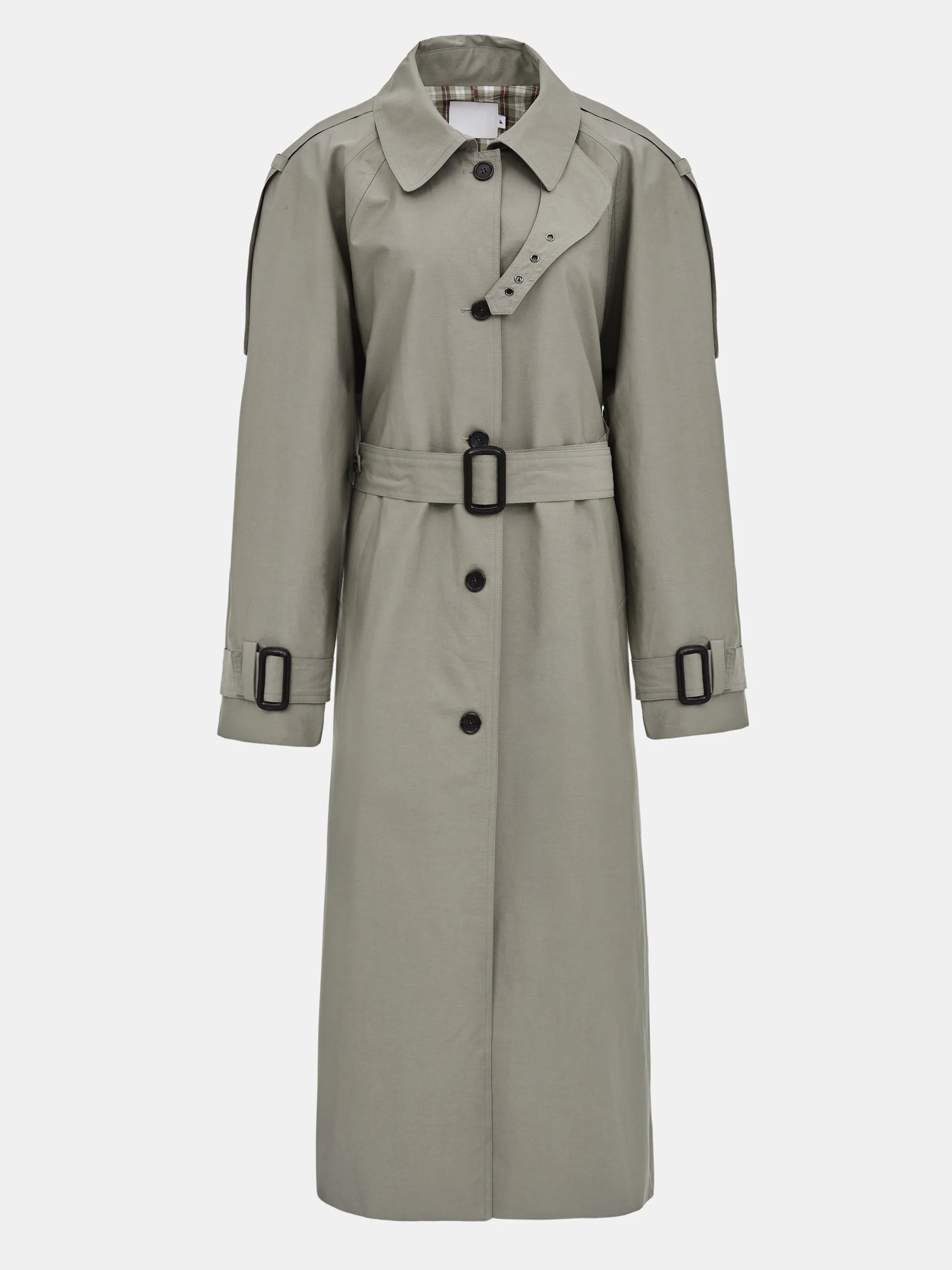 Cocoon Trench Coat, Beige - Image 6