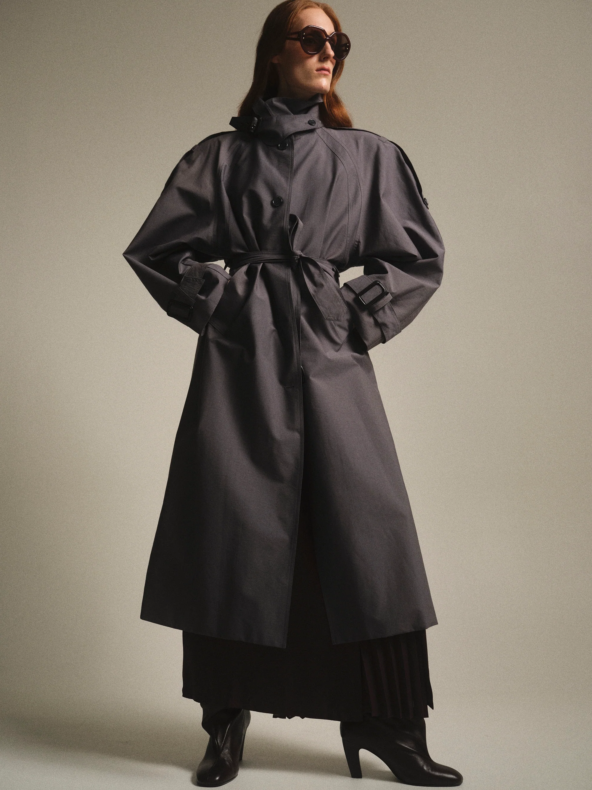 Cocoon Trench Coat, Graphite