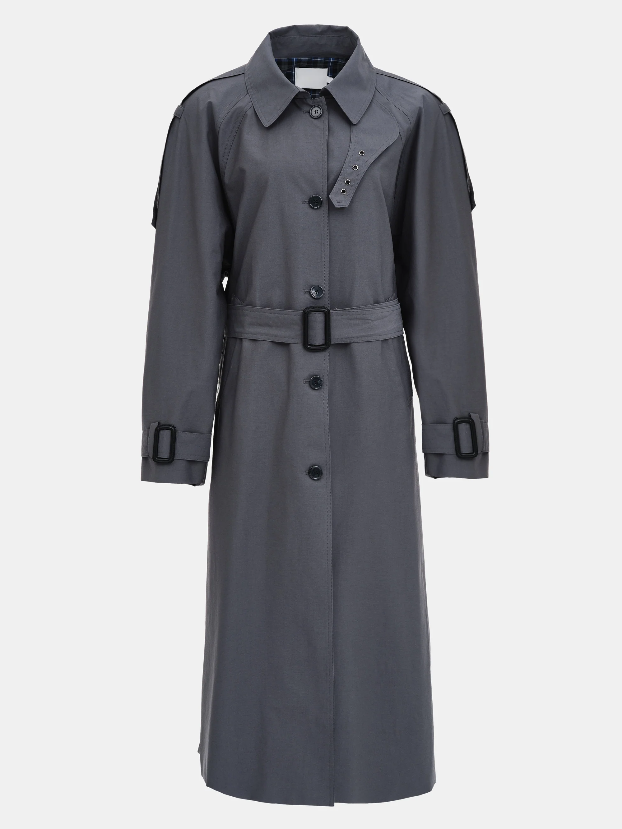 Cocoon Trench Coat, Graphite - Image 4