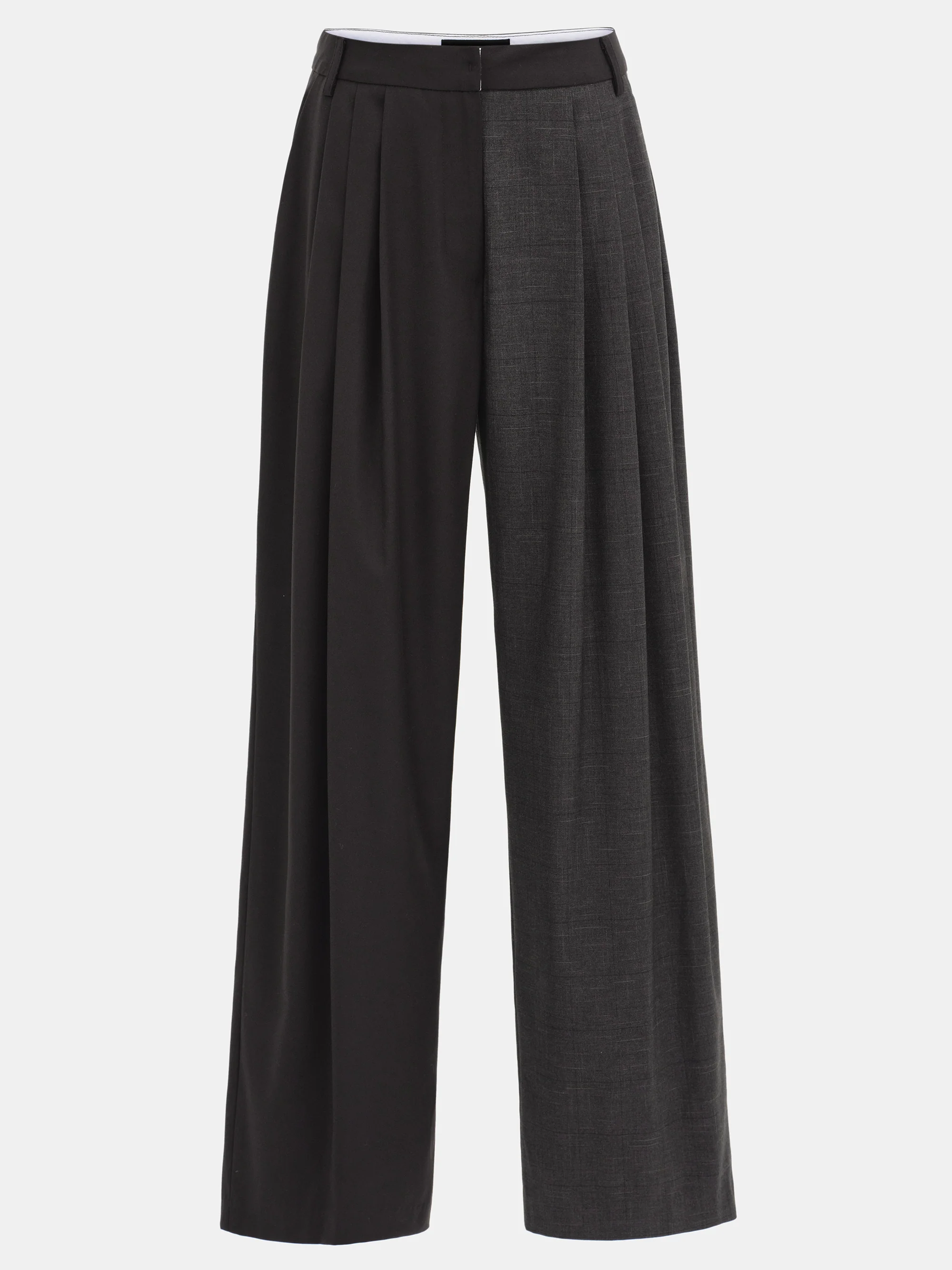 Combination Pleated Trousers, Brown - Image 5