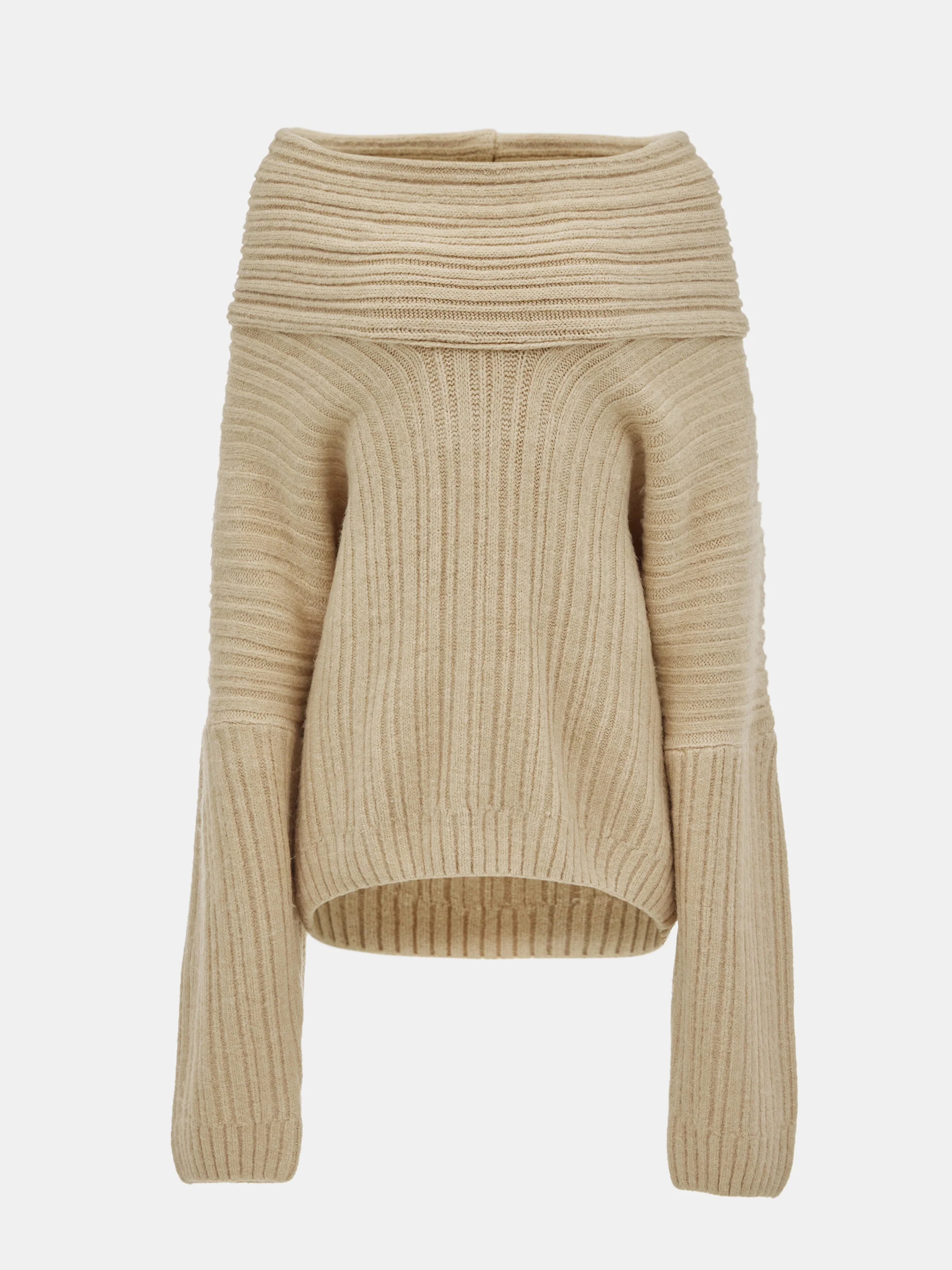 Becca Oversized High Roll Knit Pullover, Butter - Image 8