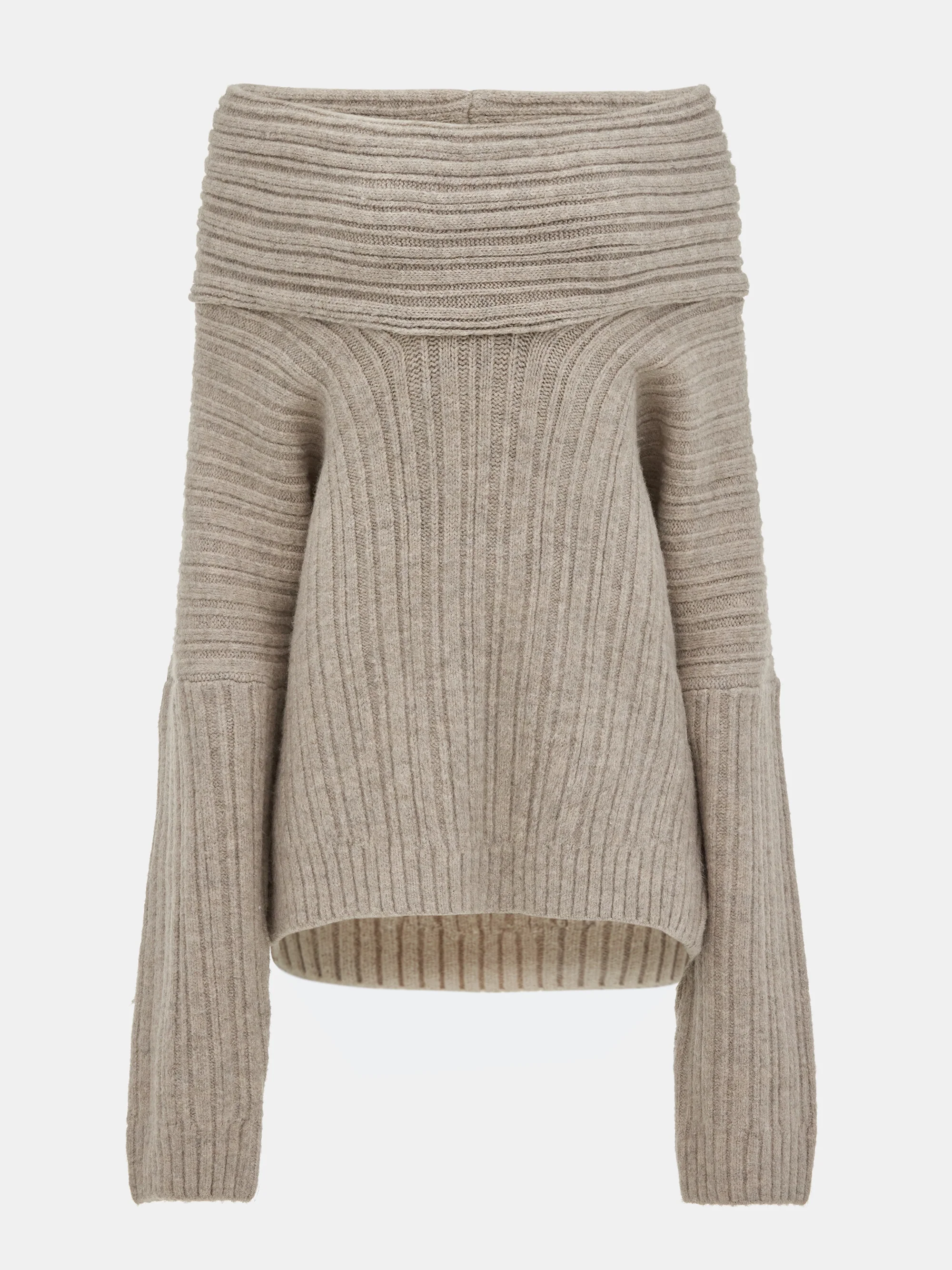 Becca Oversized High Roll Knit Pullover, Coconut - Image 7