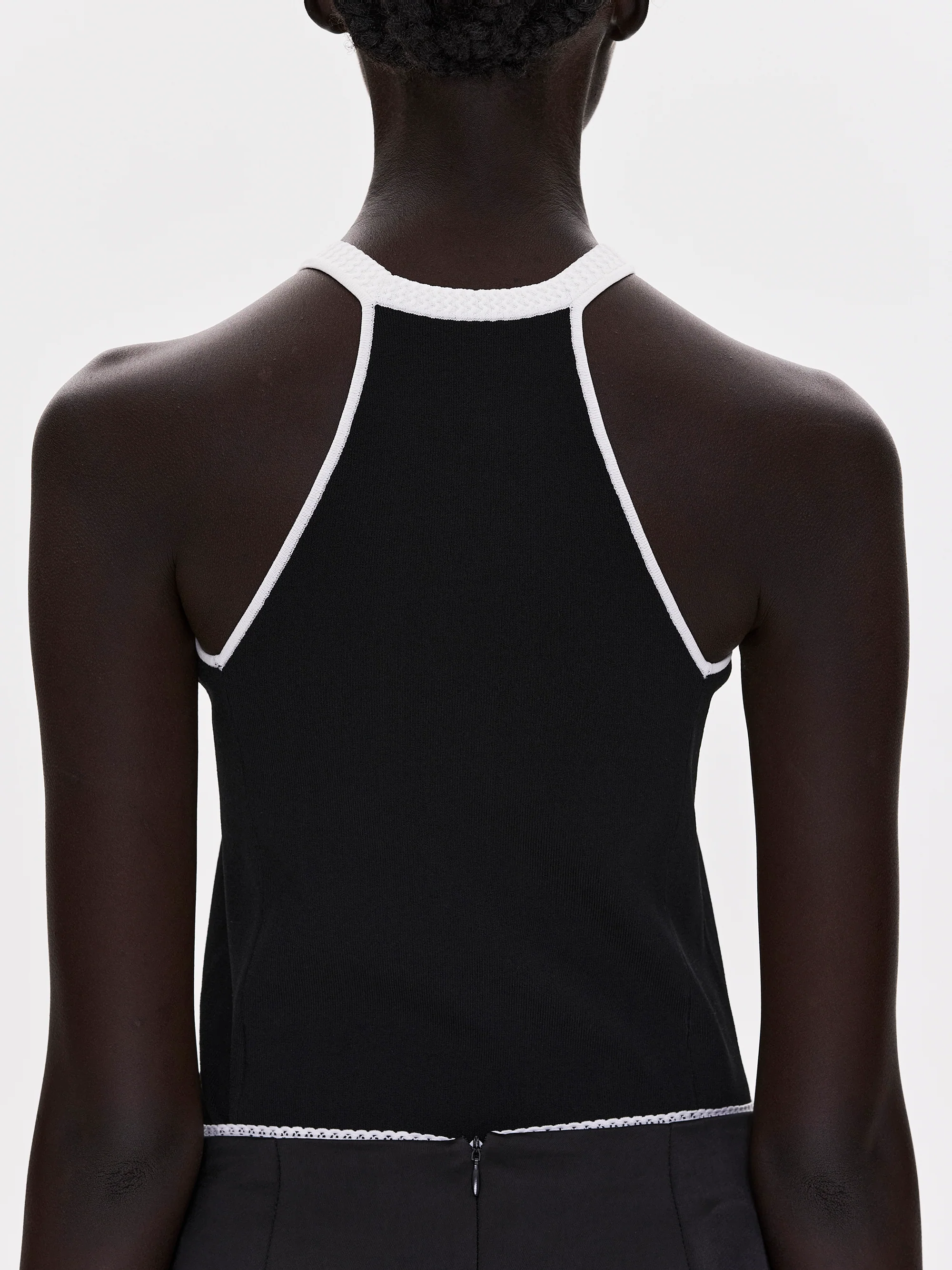 Compact Knit Tank, Black - Image 2